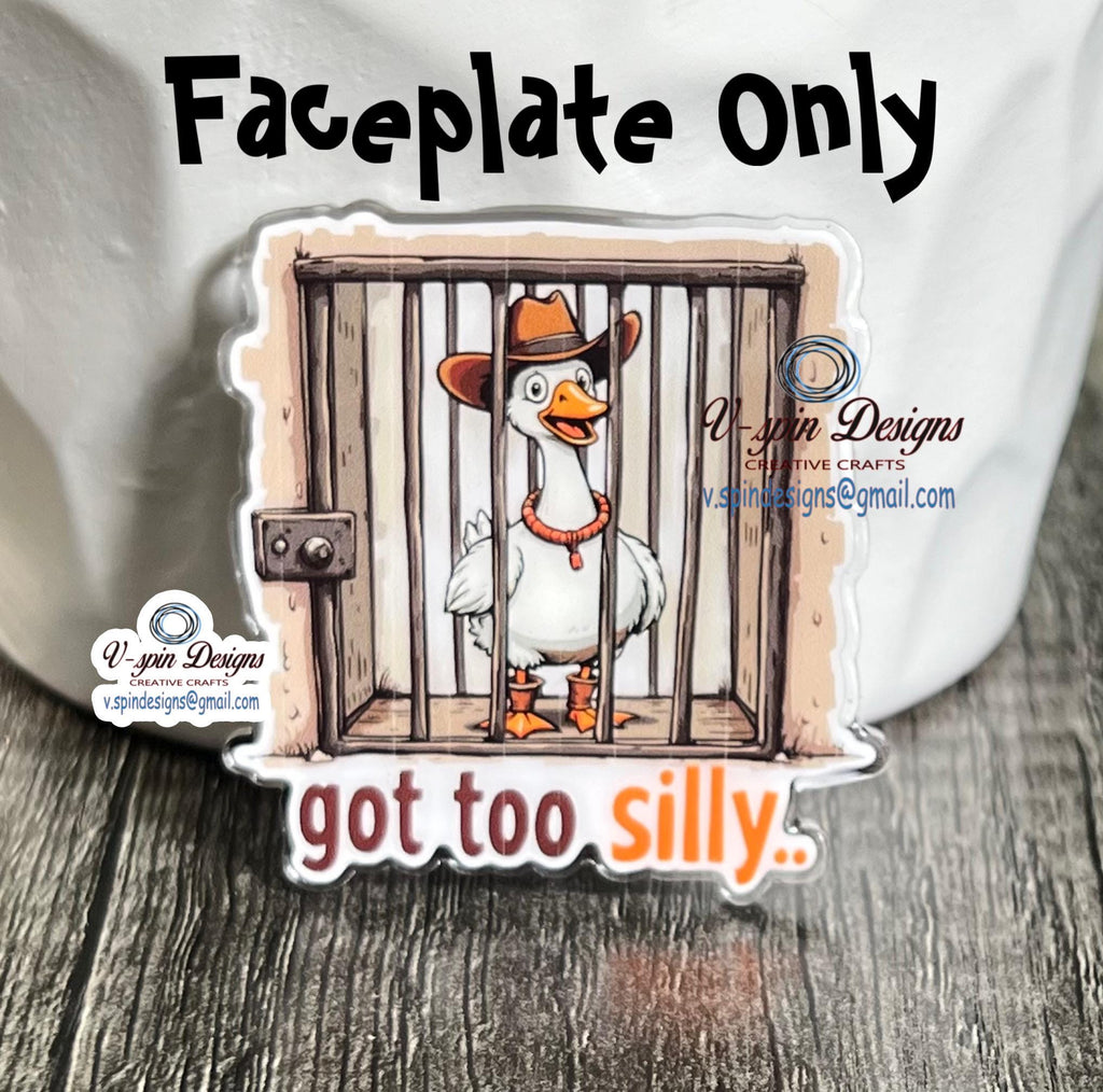 Silly Goose Jailed “Got Too Silly” Badge reel/ID Holder/nurse badge reels/funny badge reels