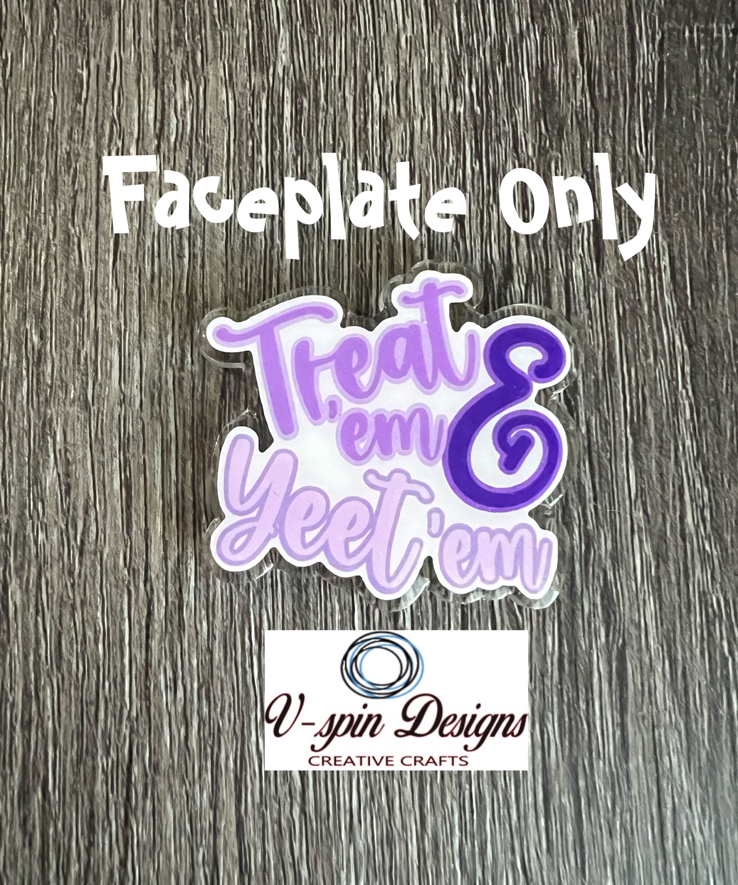 Funny "Treat Em & Yeet Em" Badge Reel: Retractable ID Holder