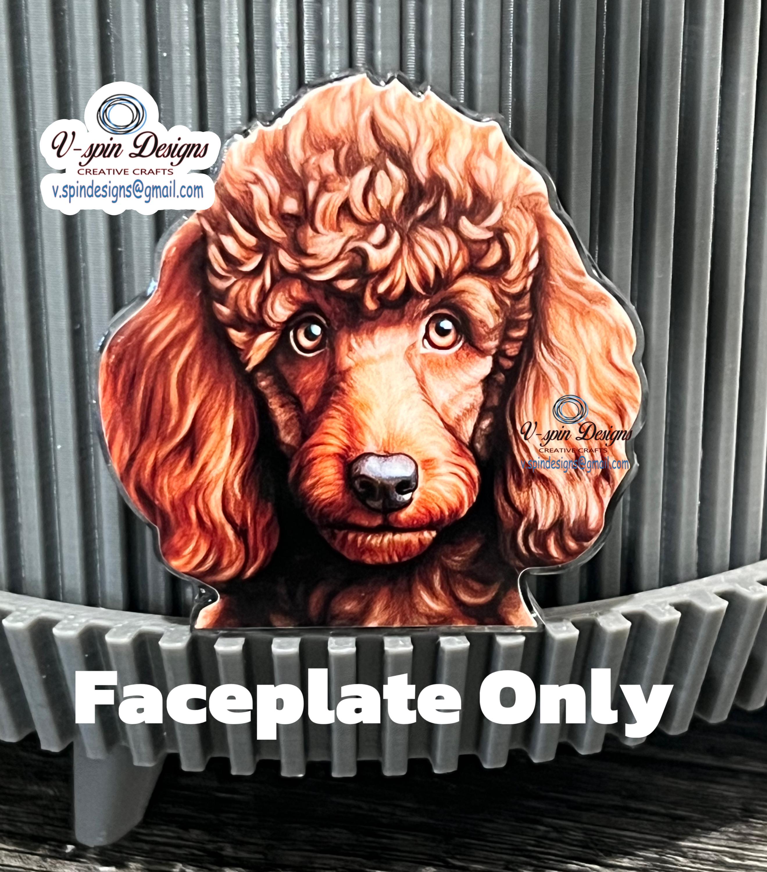 Brown Poodle Badge Reel: Retractable ID Holder, nurse badge reels, dog badge reels