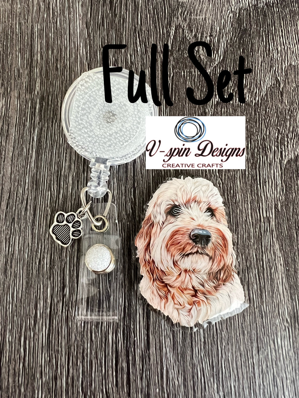 Doodle dog Badge reel/ID Holder/card holder/nurses/teachers/students/dogs