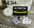 Retro Mix Tape Cassette Badge Reel | Retractable Acrylic ID Holder