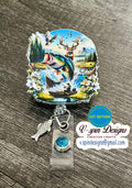 Outdoor Hunting badge reel/ID Holder/nurses/teachers/badge holder/ducks/fishing badge reels/deer badge reels