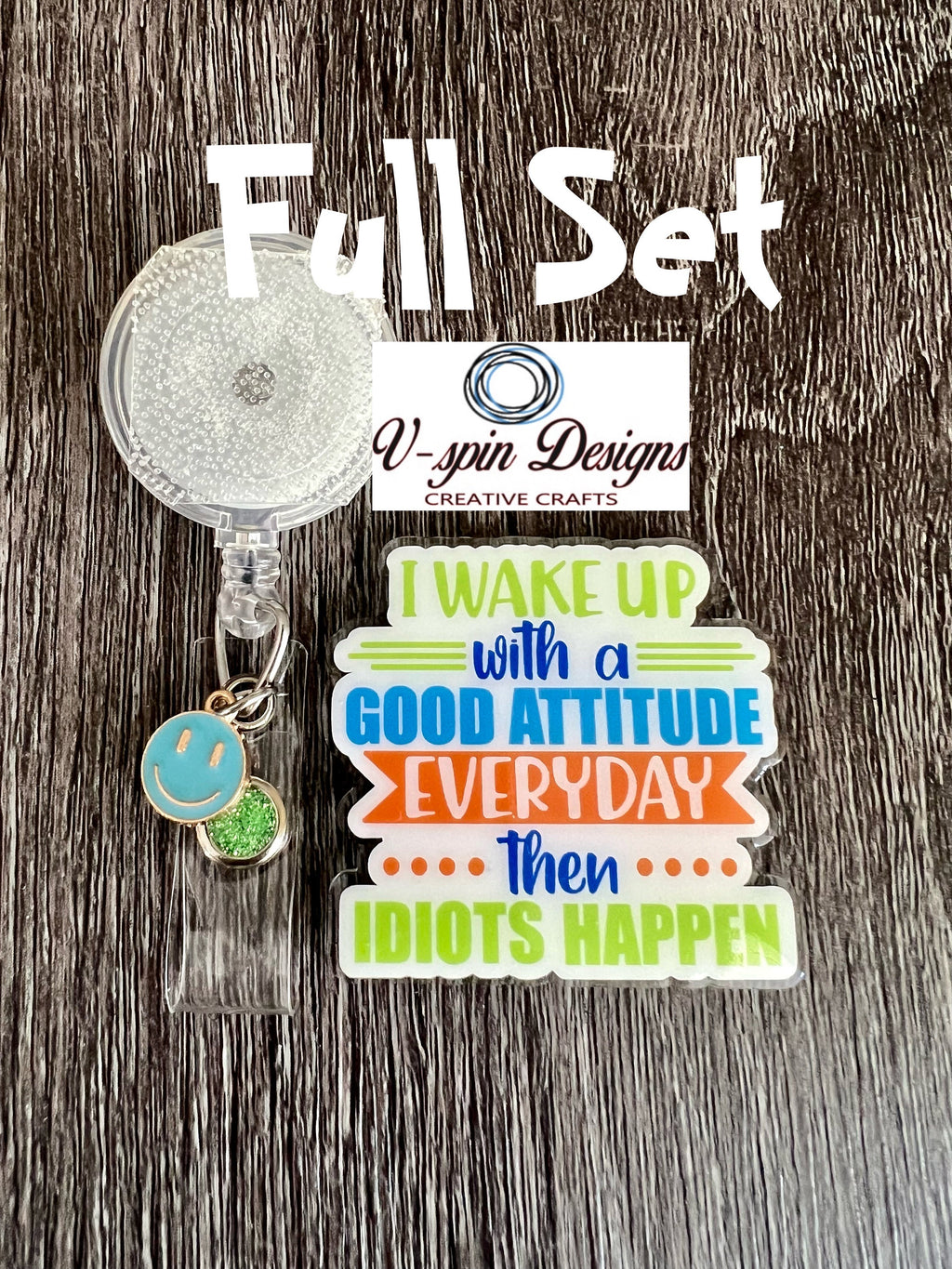 Funny “Idiots Happen” Badge reel/ID Holder/card holder/nurse badge reels/funny badge reels/sarcastic badge reels