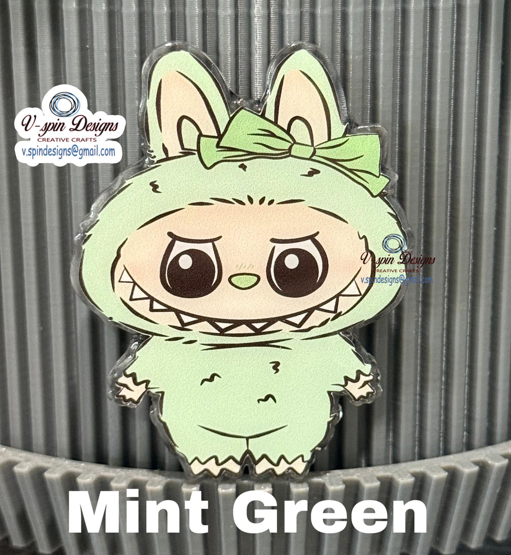 Little Monsters Badge Reel: Acrylic ID Holder with Bow/nurse badge reels/badge reel toppers/gift for nurses