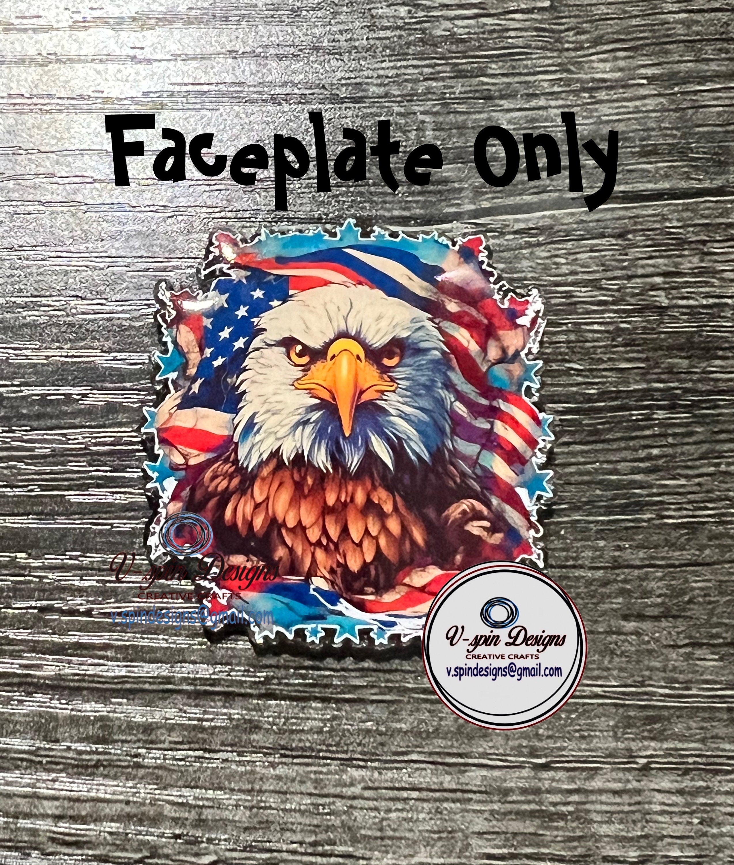 Patriotic Eagle Badge Reel | 4th of July Retractable Acrylic ID Holder