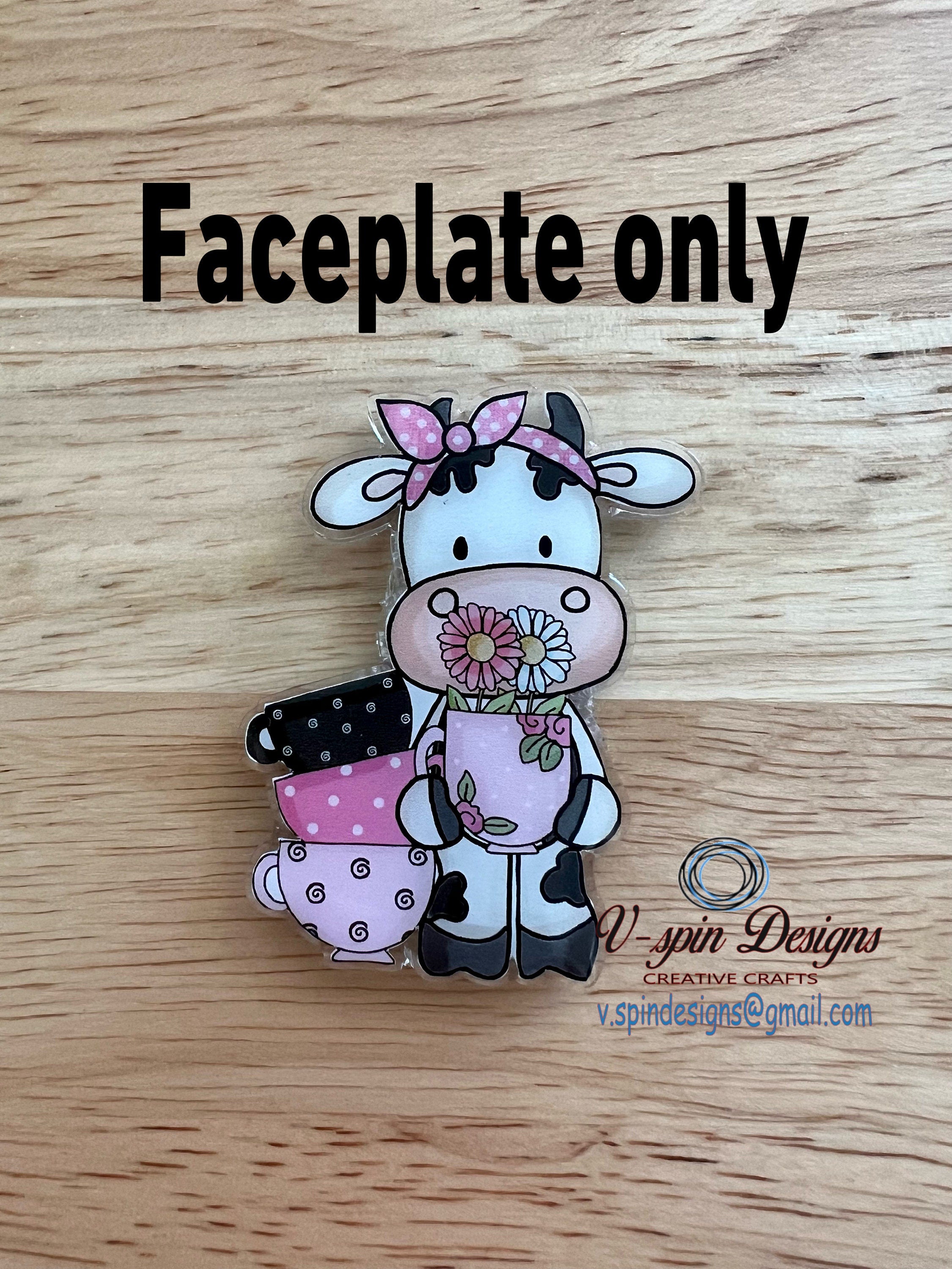 Coffee Cow Bandana Badge Reel | Western Retractable Acrylic ID Holder