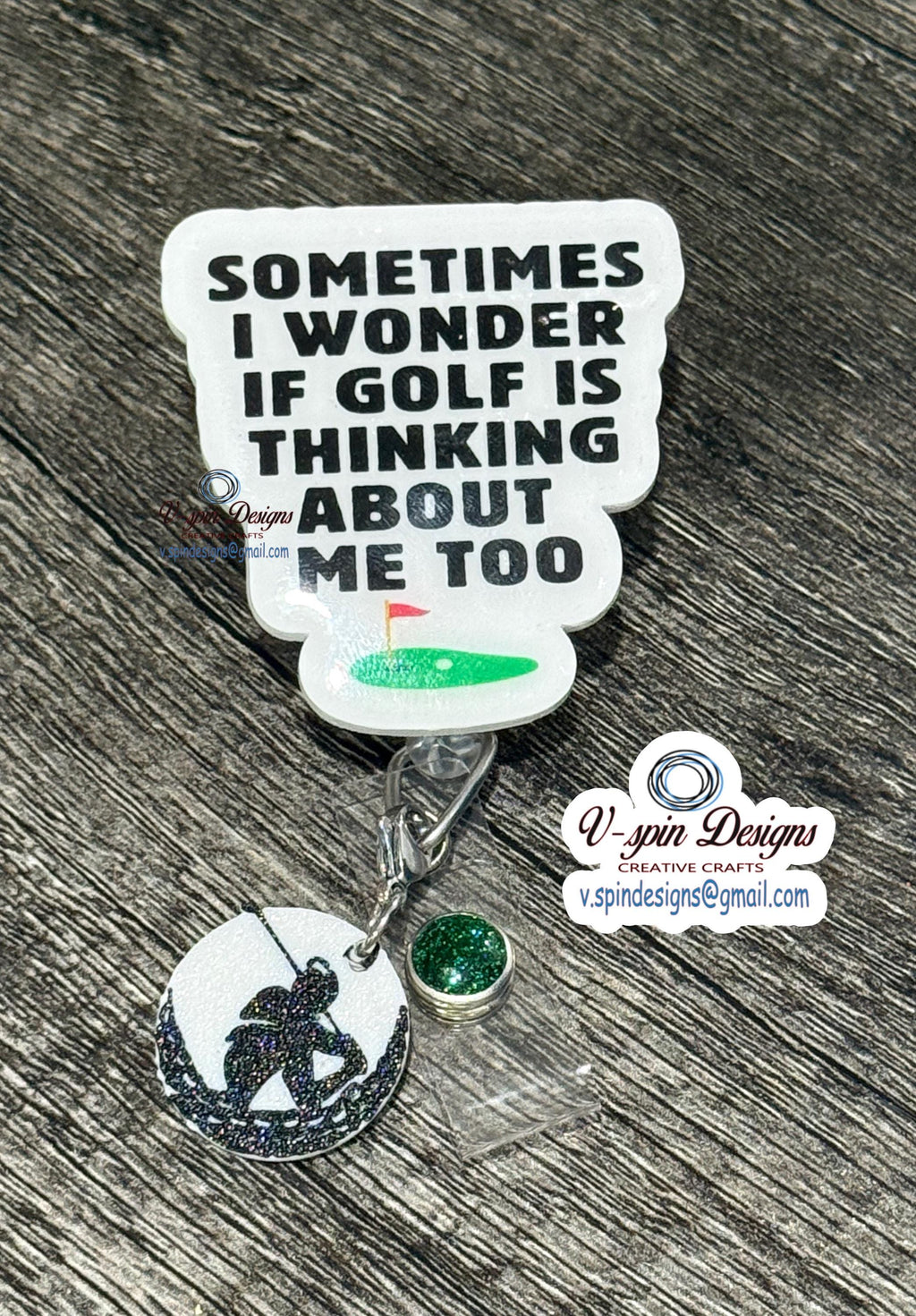 Golf Badge reels/ID holder/nurse/card holder/teachers/students/Sports Badge reels