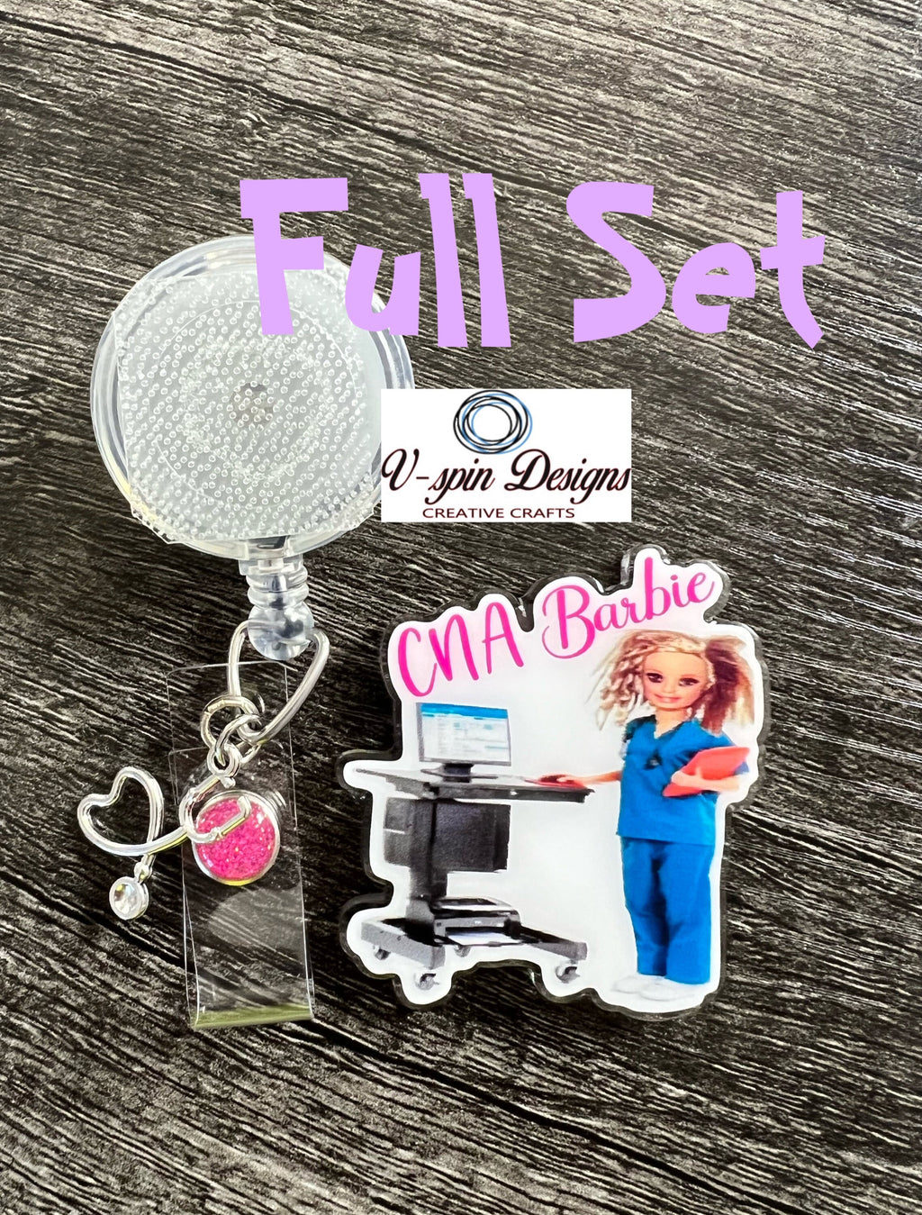 1.9”  Acrylic, Funny CNA Badge reel/ID Holder card holder/nurse/teachers/fun/silly nurse assistant