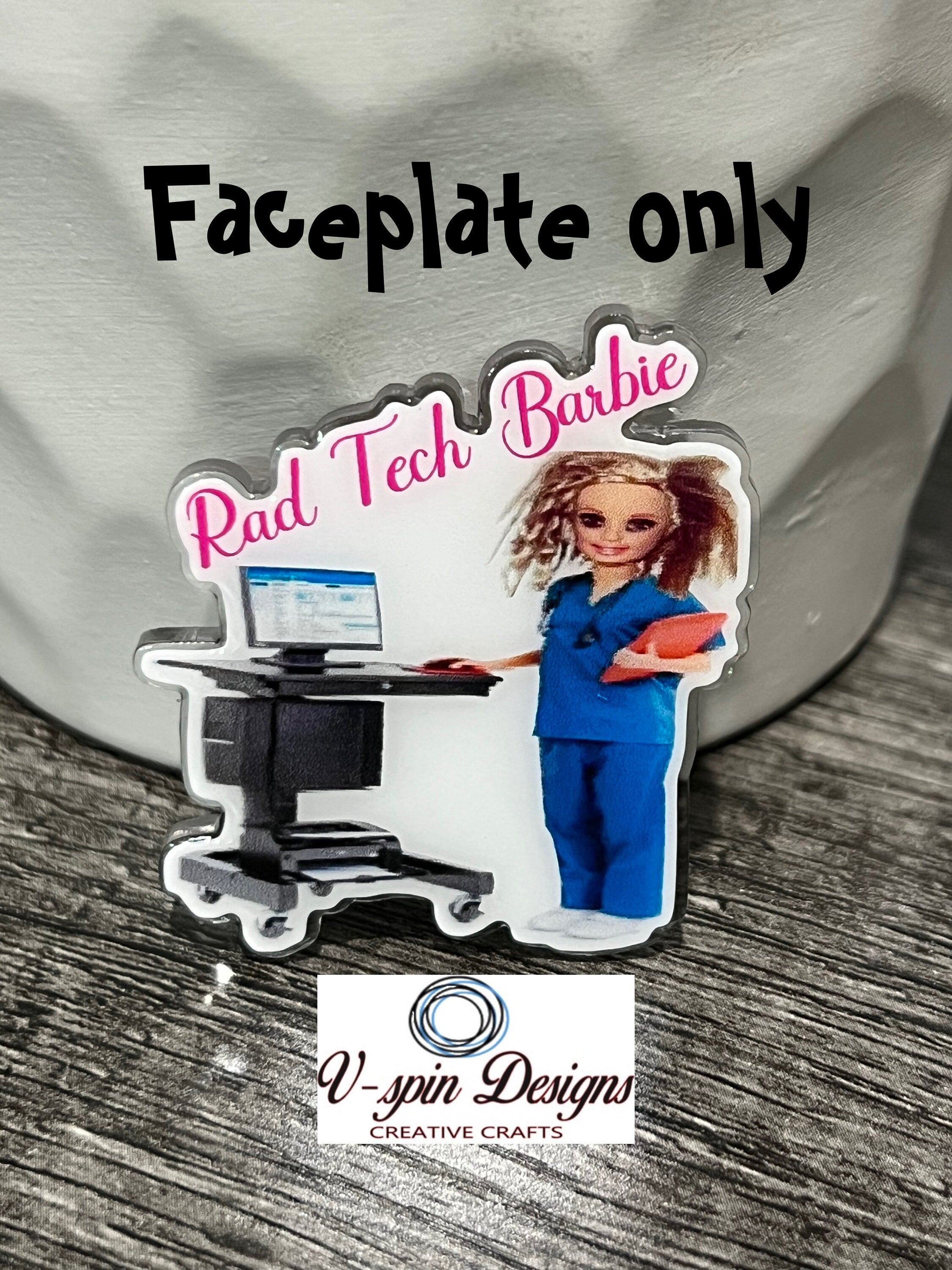 Rad Tech Badge Reel | Funny Radiology Retractable Acrylic ID Holder