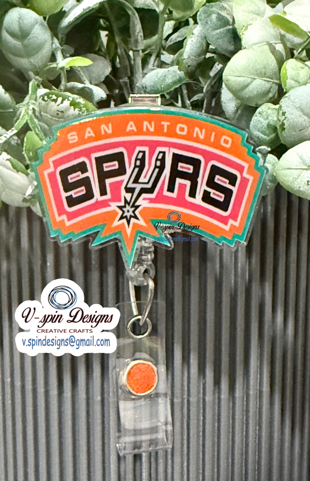 Custom Basketball Badge Reel | Sports Fan Retractable Acrylic ID Holder