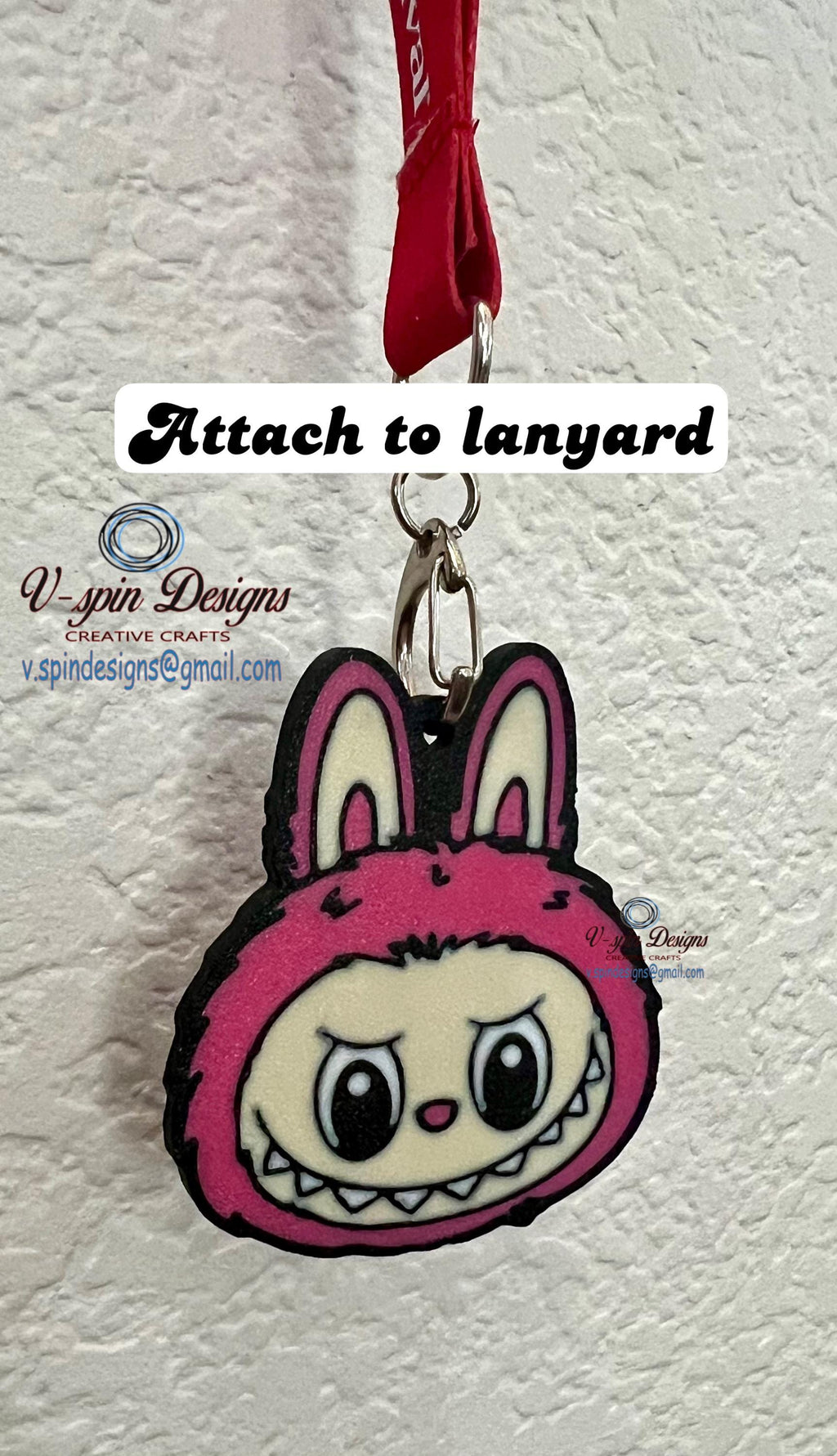 3D Printed Monster Keychain: Backpack Charm, Purse Zipper Pull