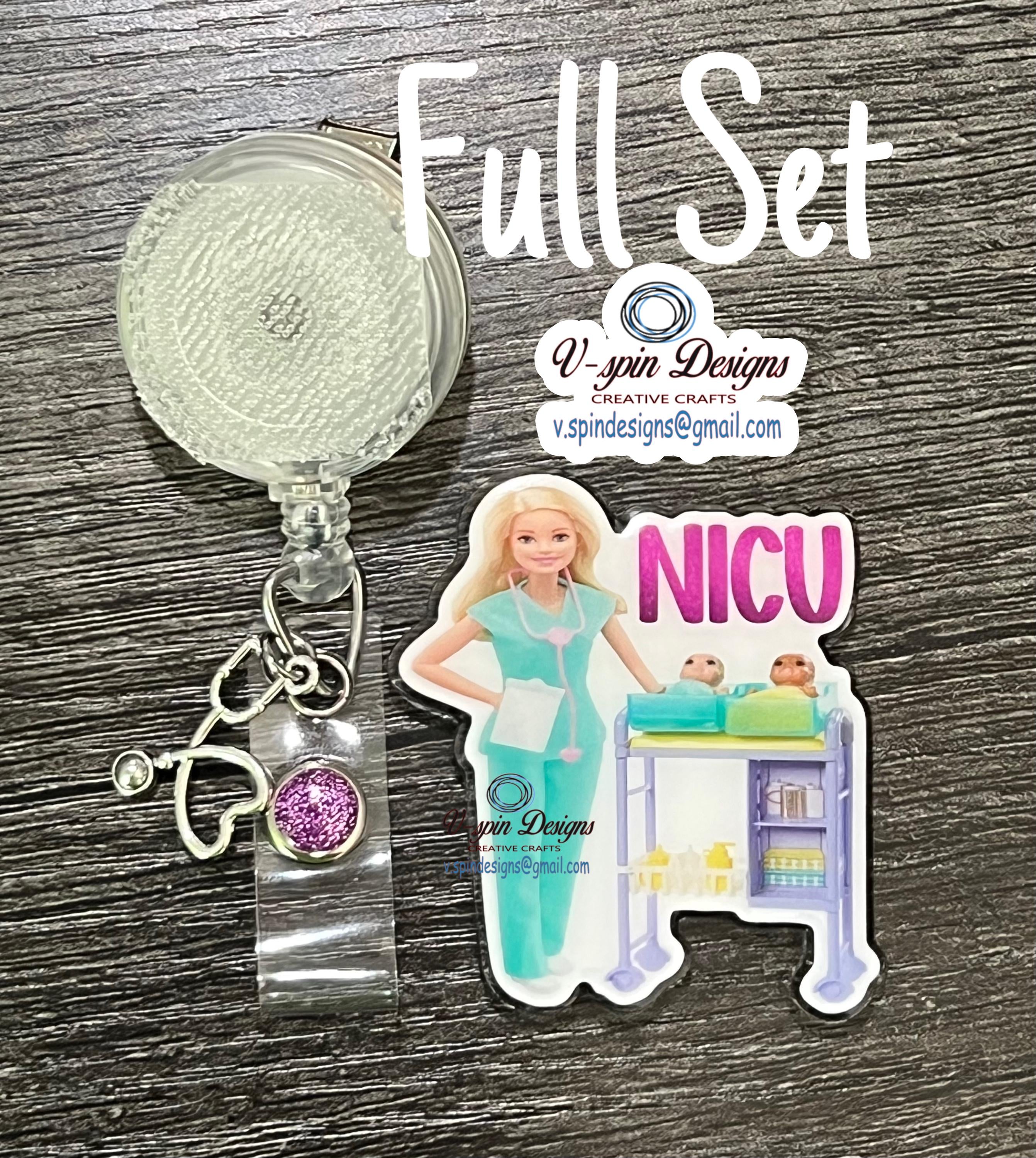 NICU Nurse Badge Reel | Retractable Acrylic ID Holder