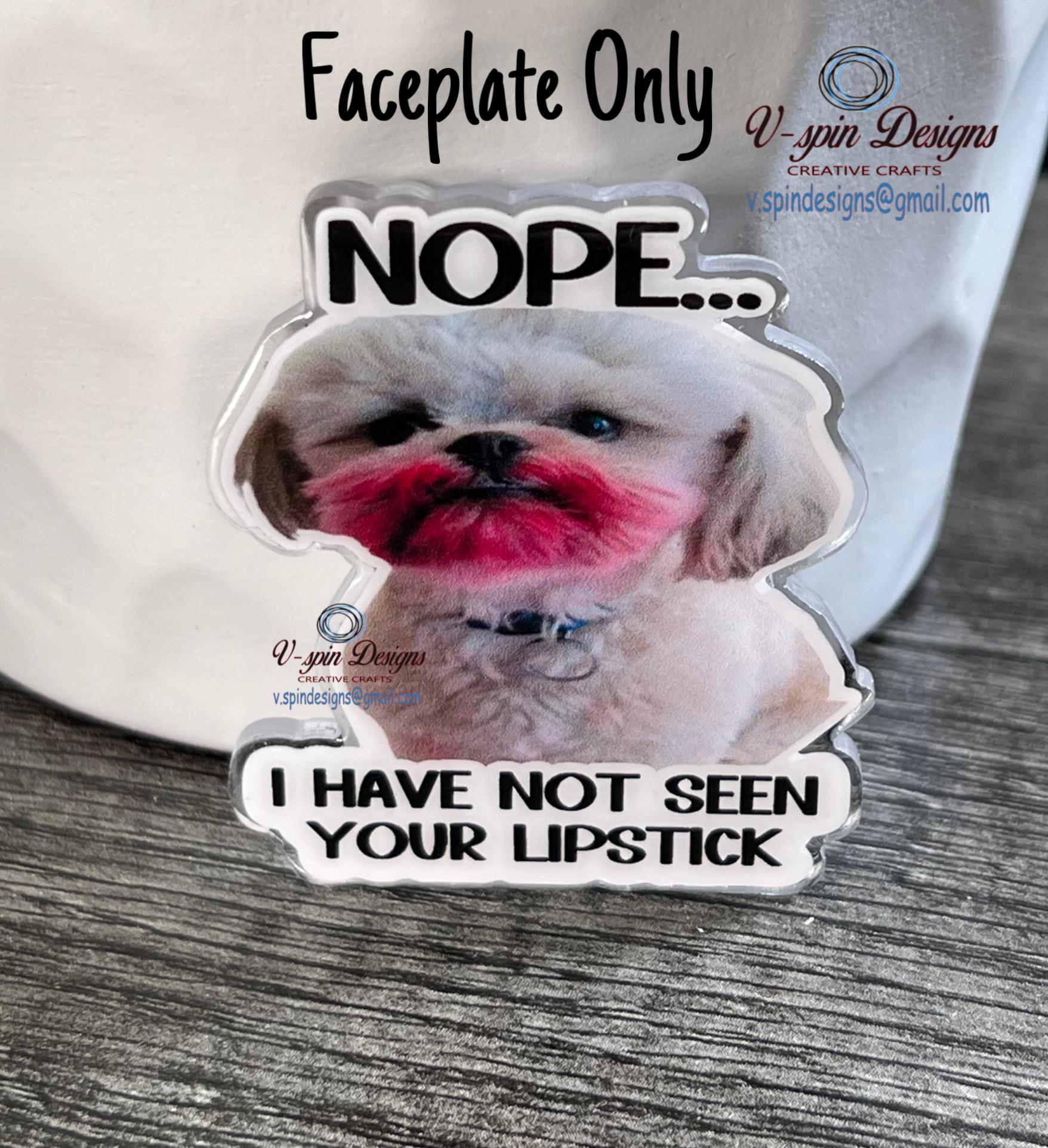 Funny Shih Tzu "NOPE" Badge Reel | Retractable Acrylic ID Holder