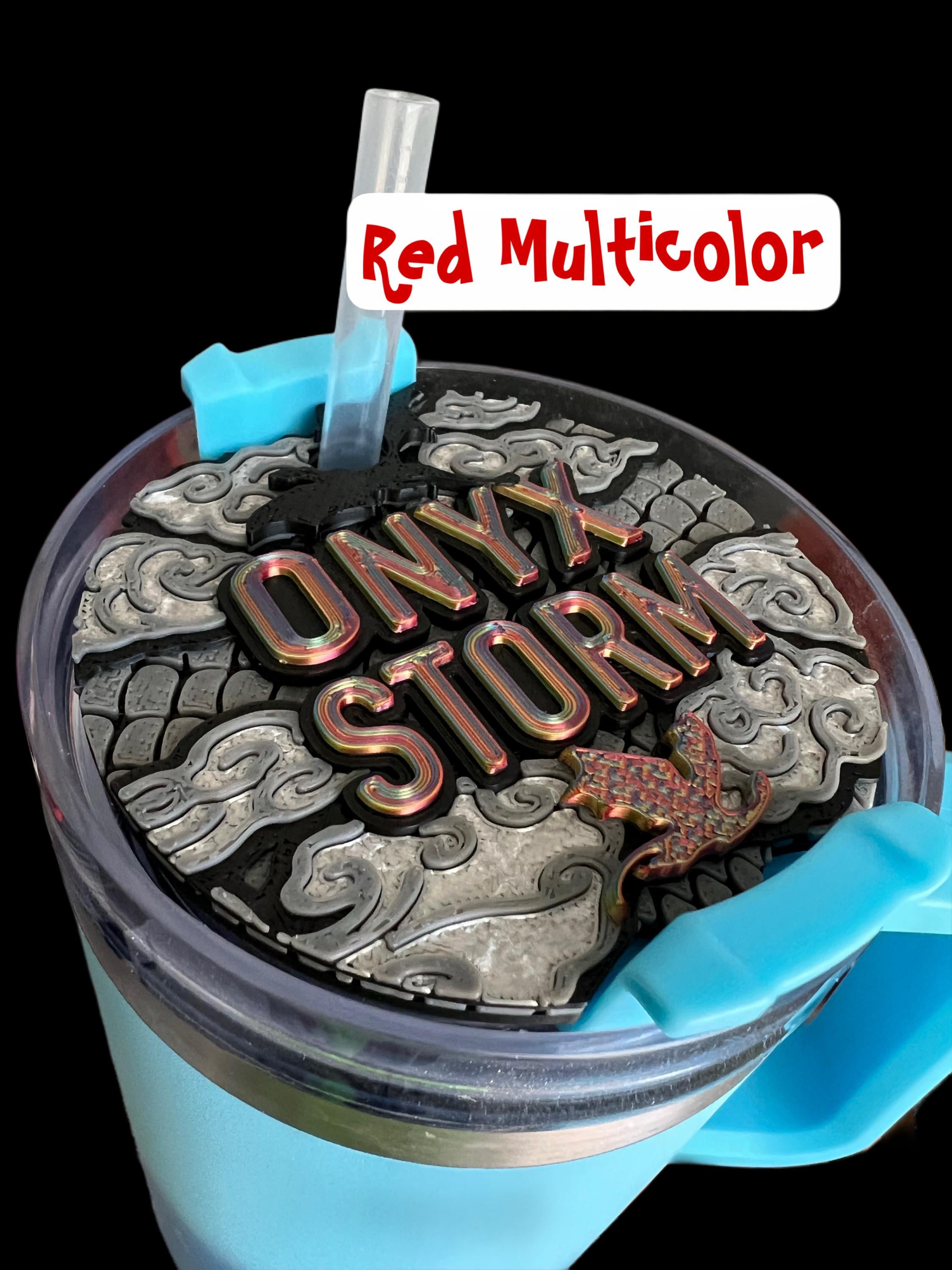 Dragon & Book Lover 40oz Cup Topper | Onyx Storm Stanley Accessory