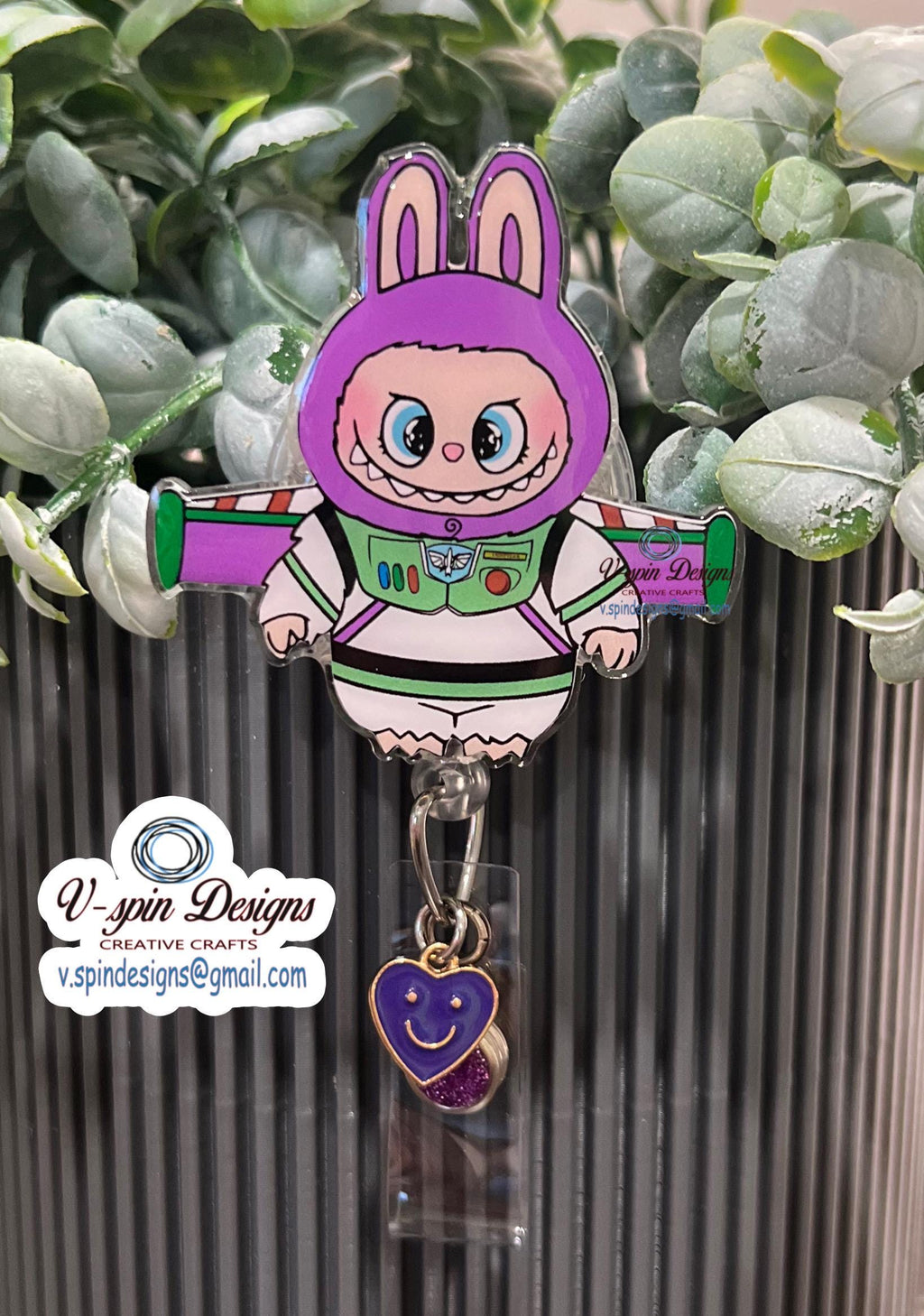 Little Monster LaBuzzBuzz Retractable Badge Reel: Acrylic ID Holder