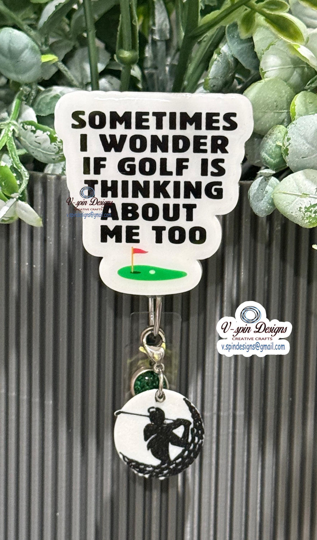 Golf Badge reels/ID holder/nurse/card holder/teachers/students/Sports Badge reels