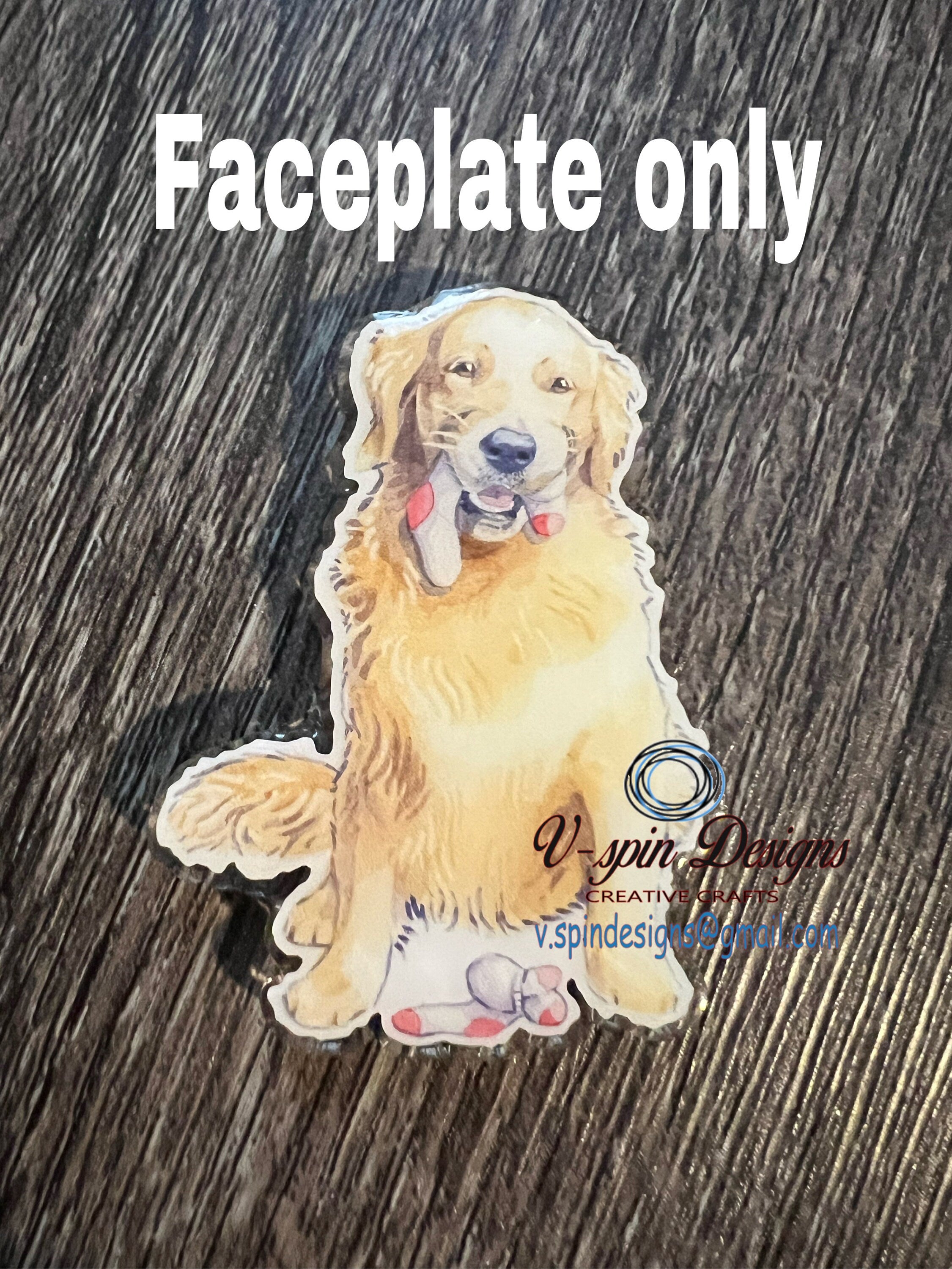 Golden Retriever dog with Socks, retractable badge reel/ID Holder/card holder/dog/nurses/teachers
