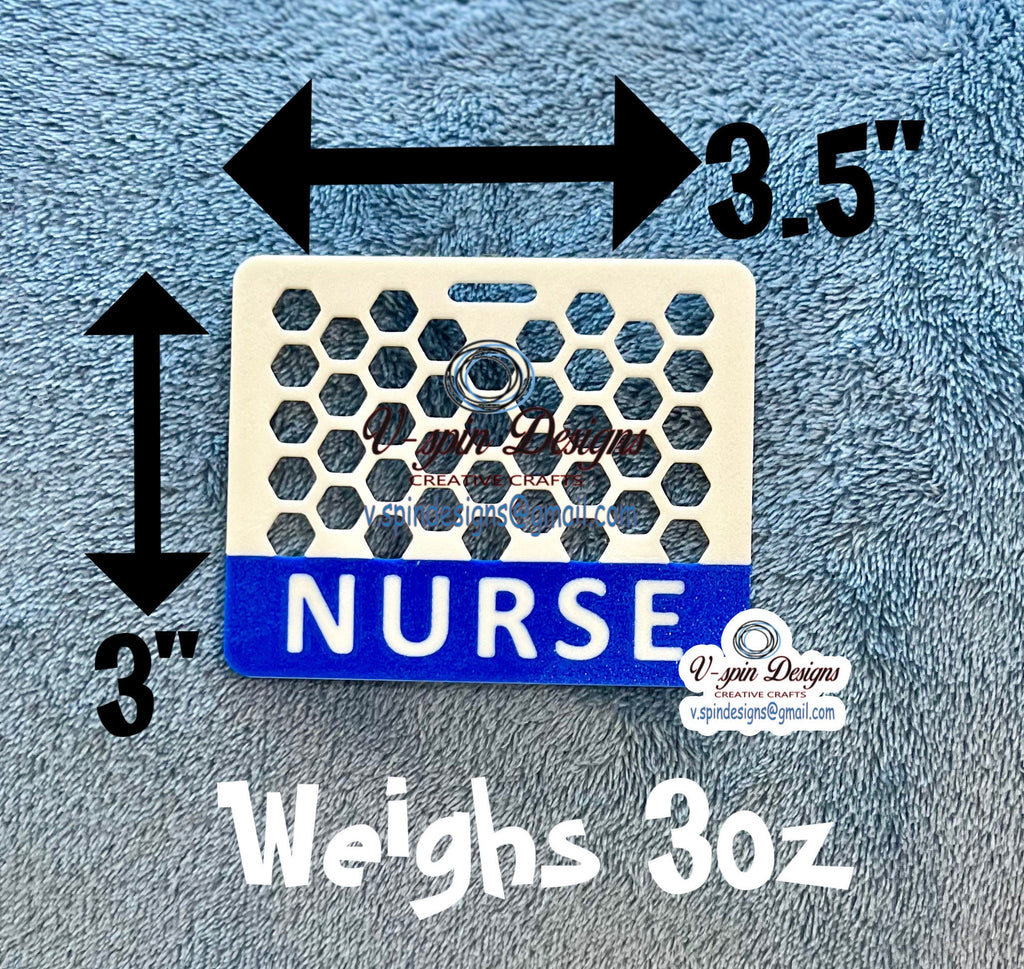 Personalized Nurse Badge Buddy: 3D Printed Honeycomb Design