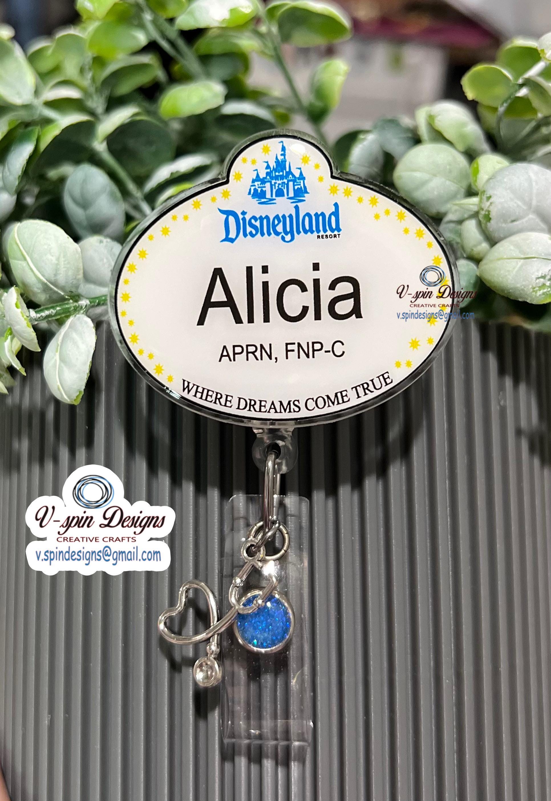 Custom Name Tag Badge Reel | Personalized Acrylic Retractable ID Holder