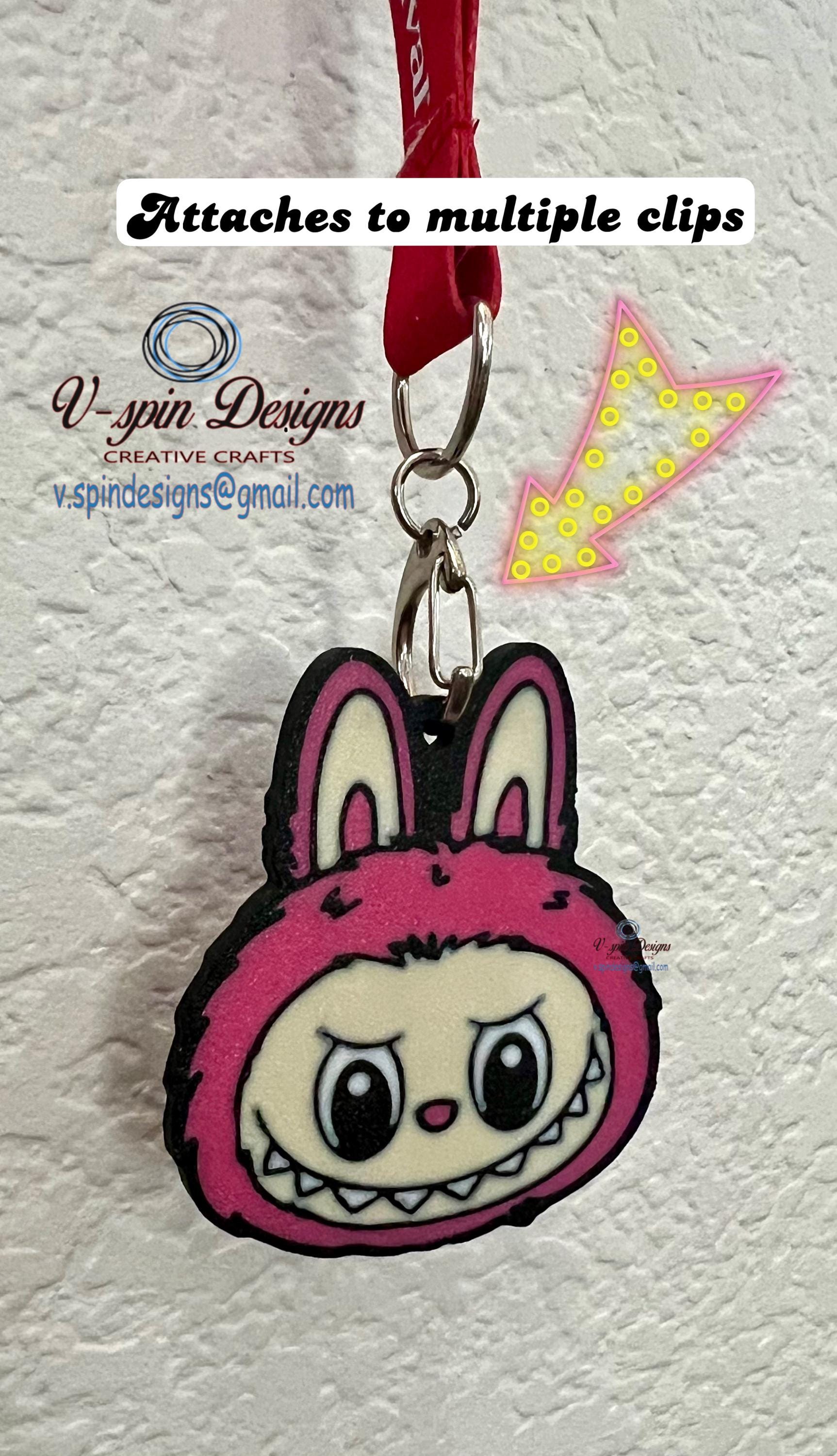 3D Printed Monster Keychain: Backpack Charm, Purse Zipper Pull