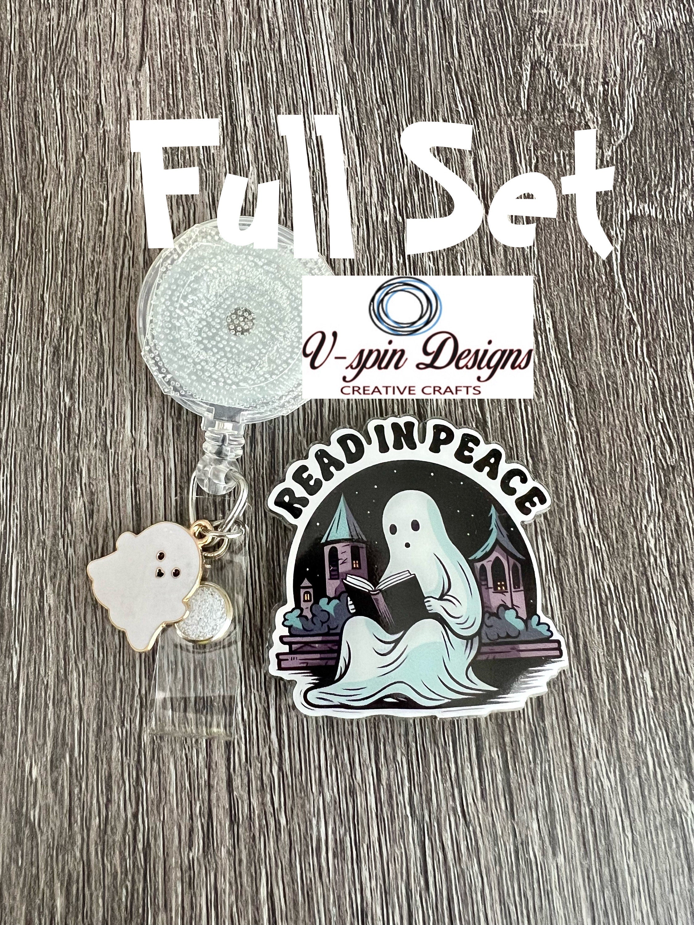 Read In Peace badge reel/ID Holder card holder/nurse badge reels/funny badge reels