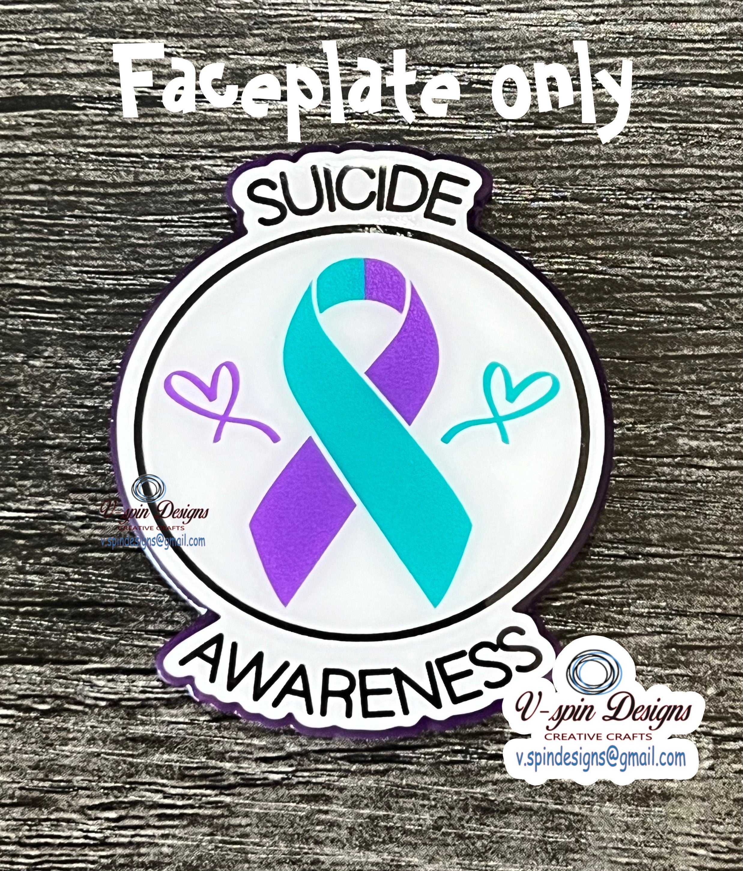 Suicide Prevention Awareness Badge Reel | Teal & Purple Retractable ID Holder