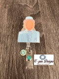 Funny Best Friends “Blue suit Best Friends” Badge reel/ID Holder card holder/nurse/teachers/fun/silly
