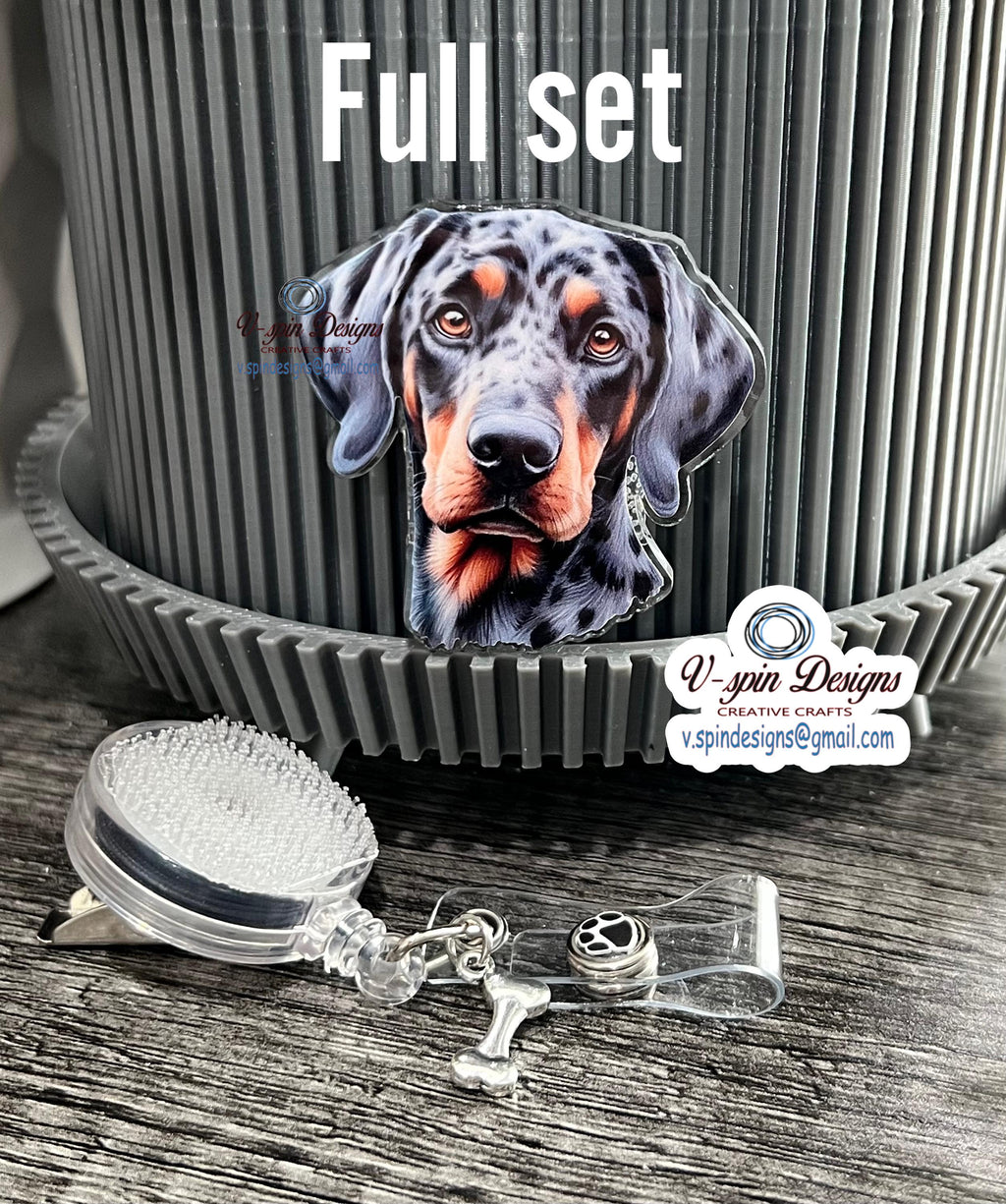 German Shorthair Pointer dog badge reel/ID Holder/card holder/dog badge reels/nurse badge reels/