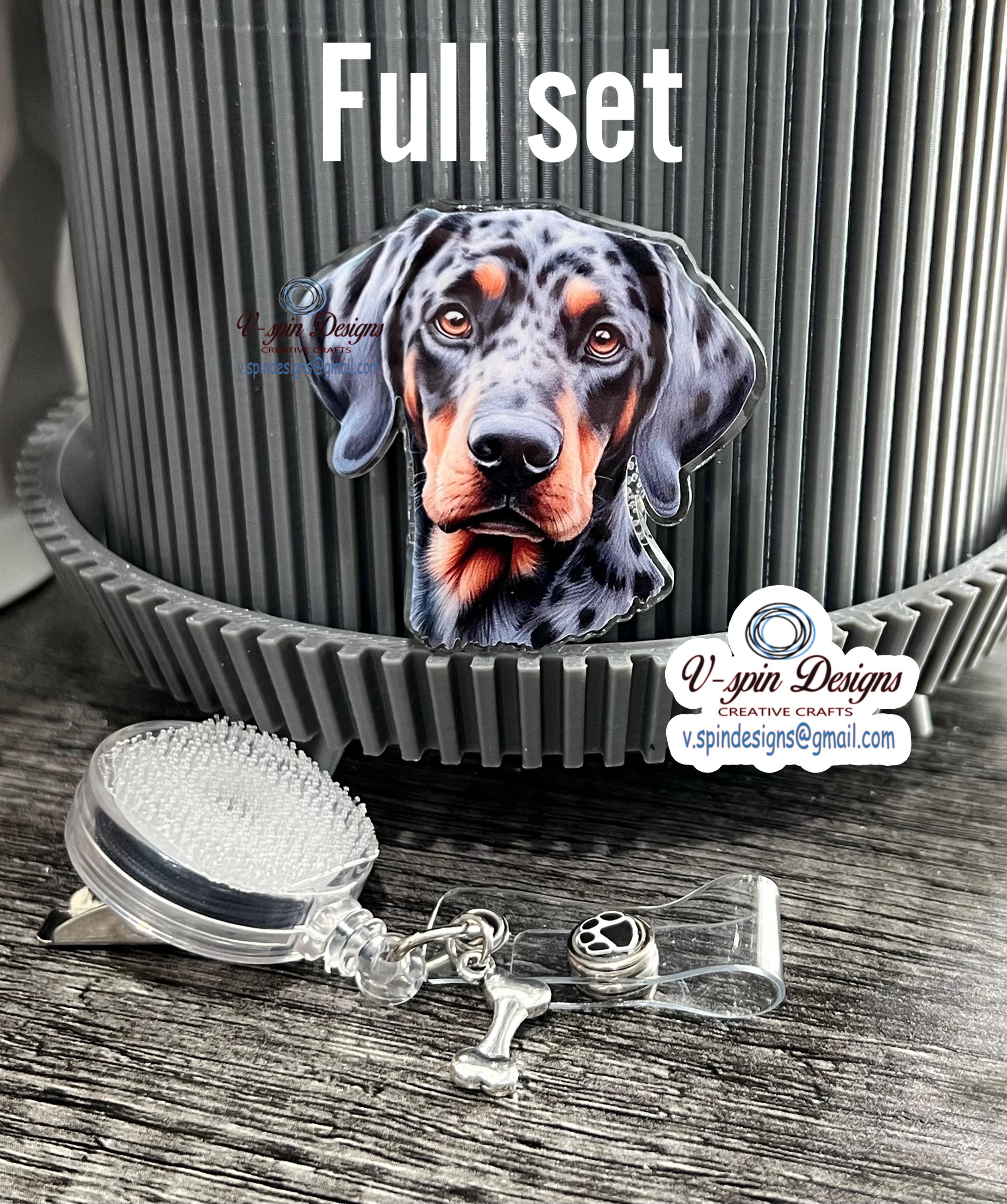 German Shorthair Pointer dog badge reel/ID Holder/card holder/dog badge reels/nurse badge reels/