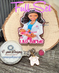 Labor & Delivery Nurse with Baby Badge Reel | Retractable Acrylic ID Holder