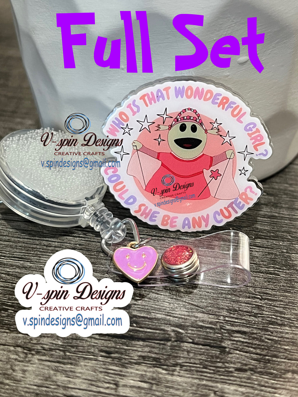 Wonderful Girl Badge Reel - Funny ID Holder for Nurse/Teacher