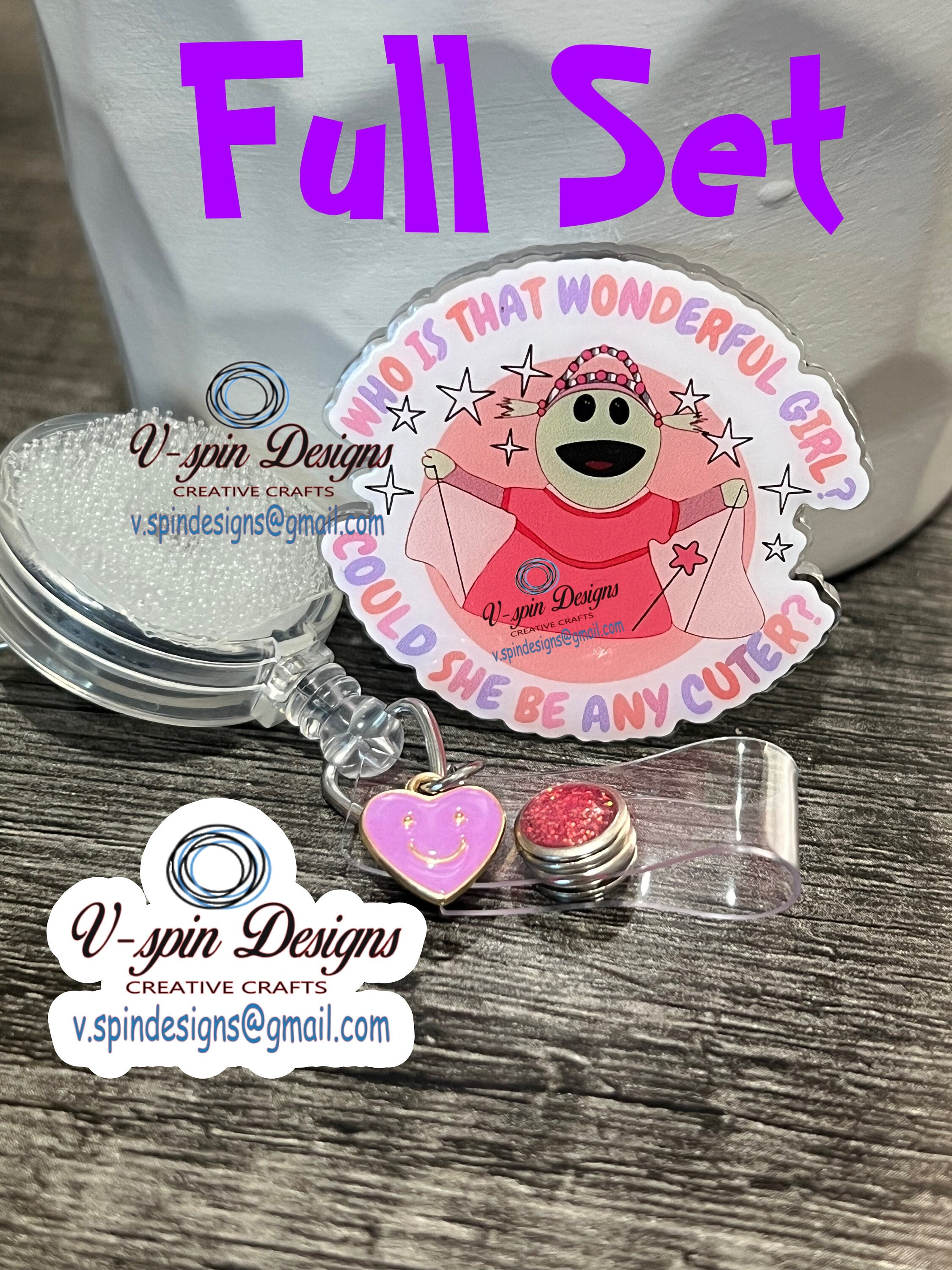 Wonderful Girl Badge Reel - Funny ID Holder for Nurse/Teacher