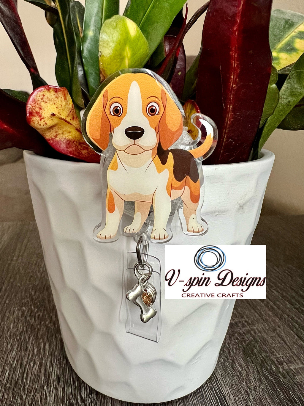 Beagle puppy dog Badge reel/ID Holder card holder/nurse/teachers/dog badge reels
