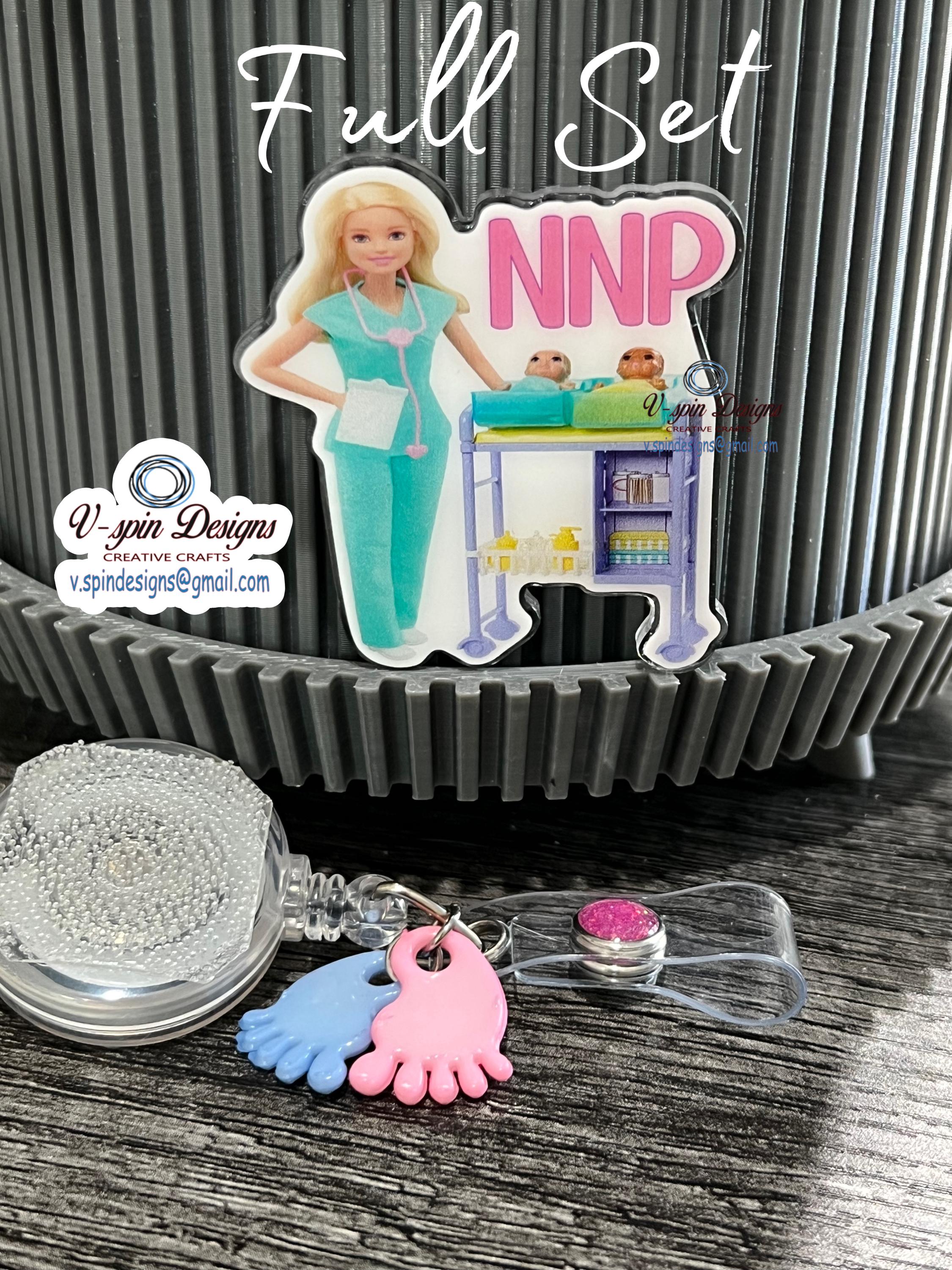 Acrylic NNP Nurse Badge Reel/funny badge reels/badge reel toppers/gift for nurses