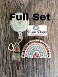 "Teach, Lead, Inspire" Badge Reel | Retractable Acrylic ID Holder for Teachers