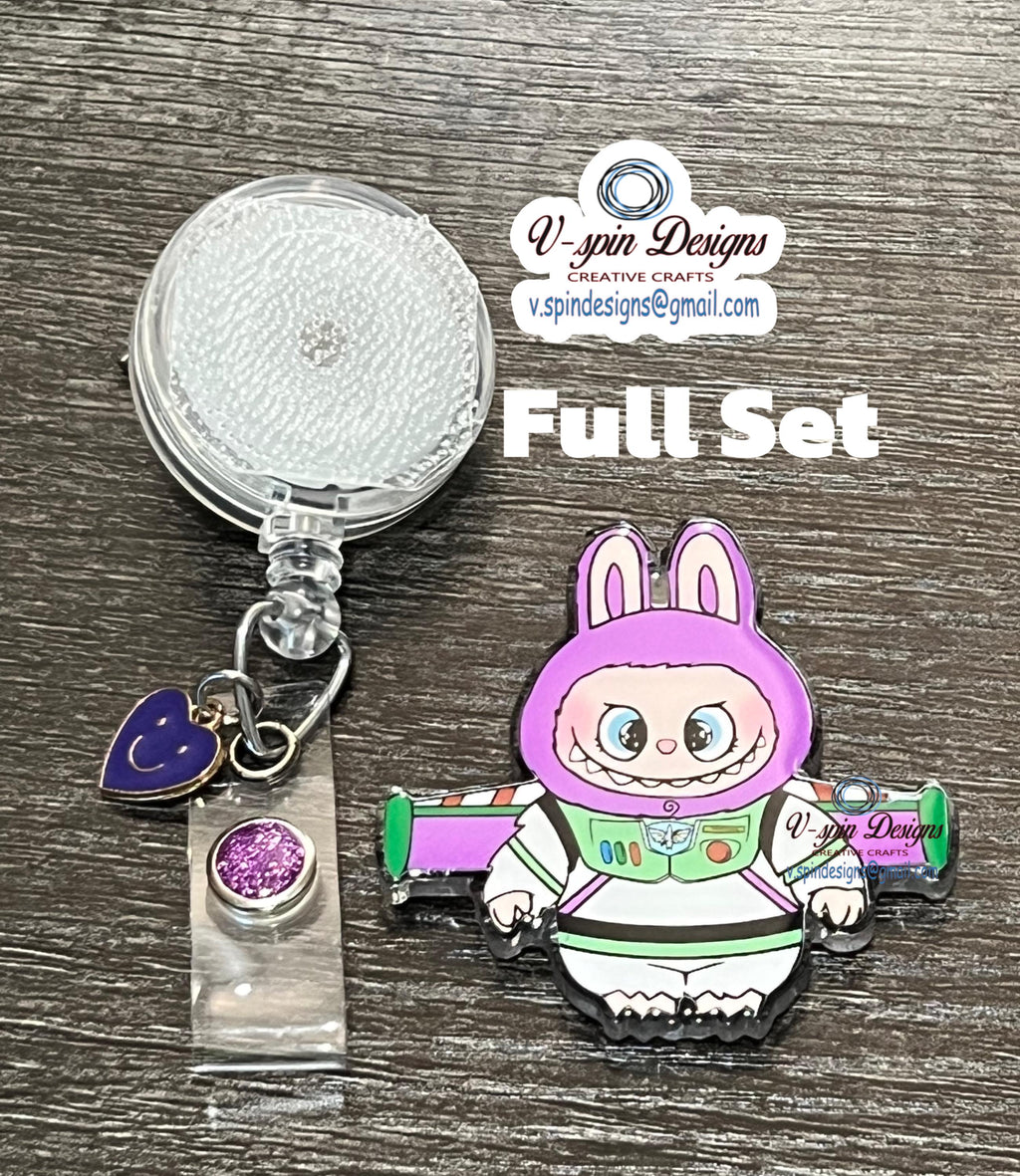 Little Monster LaBuzzBuzz Retractable Badge Reel: Acrylic ID Holder
