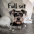 Schnauzer Badge Reel | Retractable Acrylic ID Holder for Dog Lovers