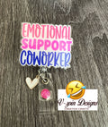 Emotional Support Coworker Badge Reel: Acrylic ID Holder