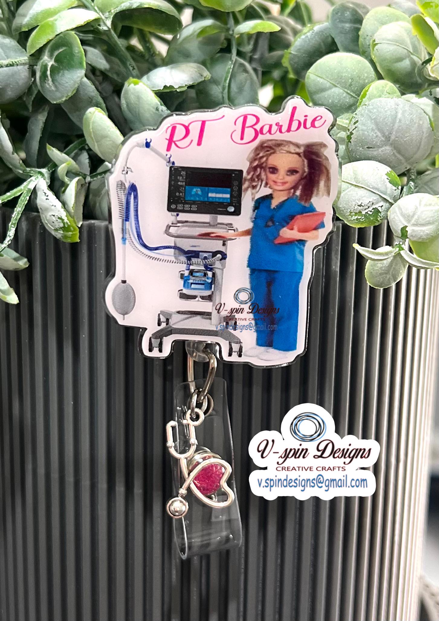 RT Badge reel/ID Holder card holder/nurse badge reels/funny RT badge reels/Respiratory badge reels