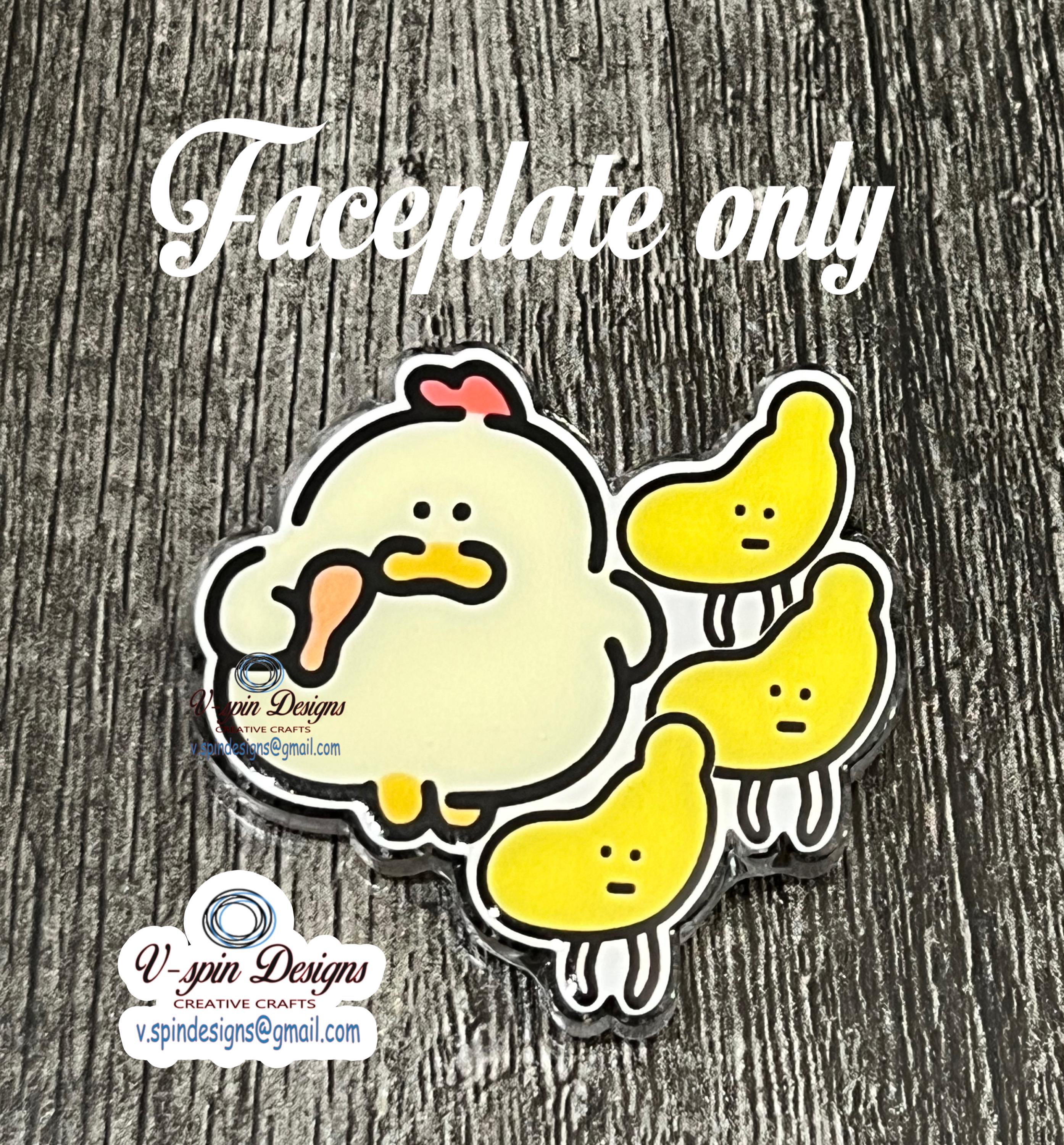 Funny Chicken Banana Badge Reel: Novelty ID Holder