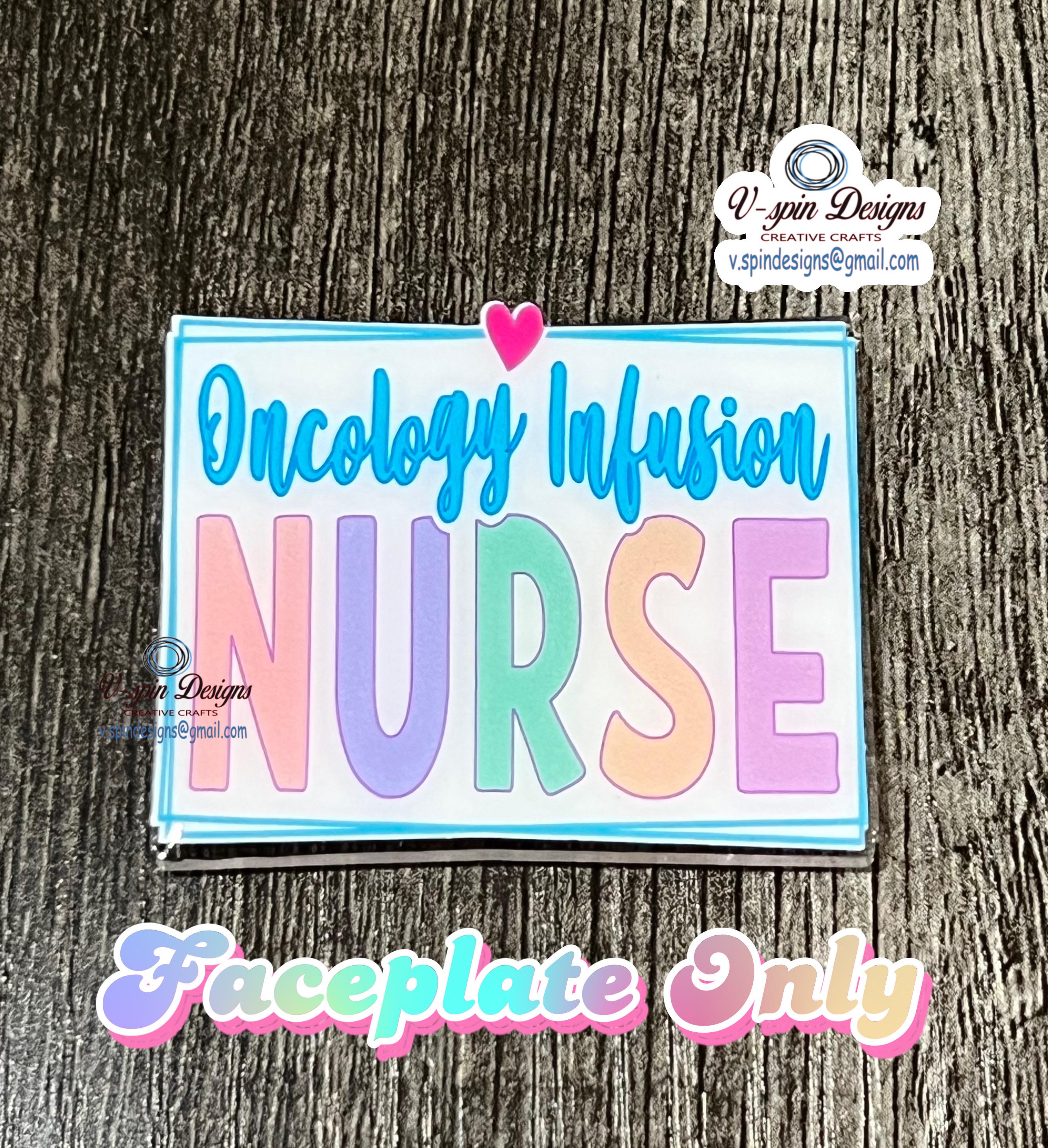 Oncology Infusion Nurse Badge Reel | Retractable Acrylic ID Holder
