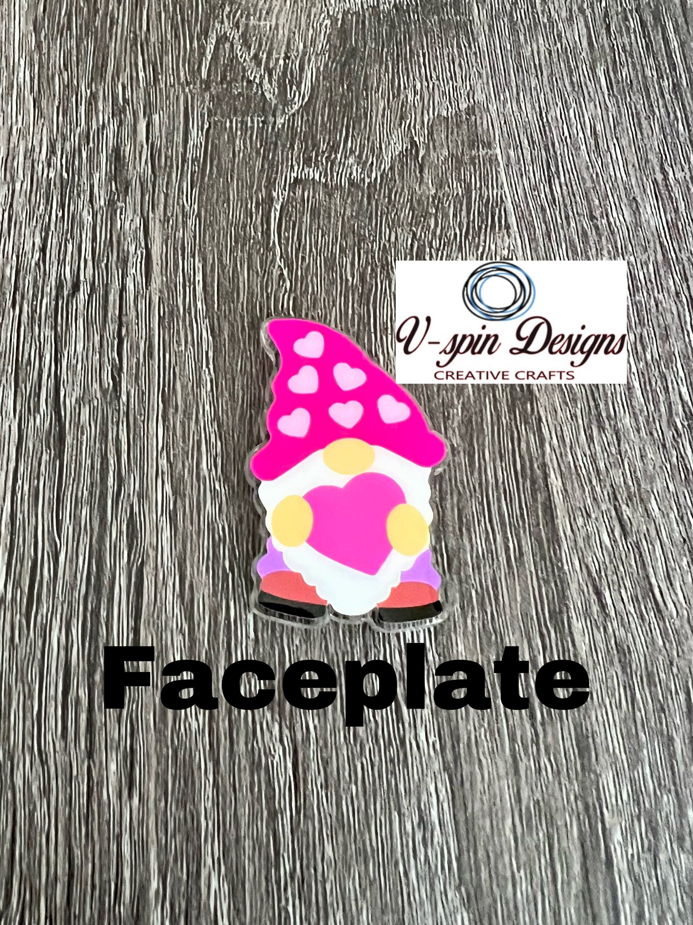 Gnome Valentine Heart Badge Reel | Retractable Acrylic ID Holder