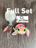 Pink Sea Turtle Badge Reel | Ocean Summer Retractable Acrylic ID Holder