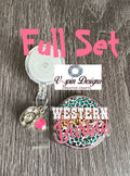 Western Cowgirl Badge Reel | Retractable Acrylic ID Holder