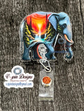 Elephant Badge reels, ID Holder, card holder, nurses, teachers, elephants, moon, waterfalls