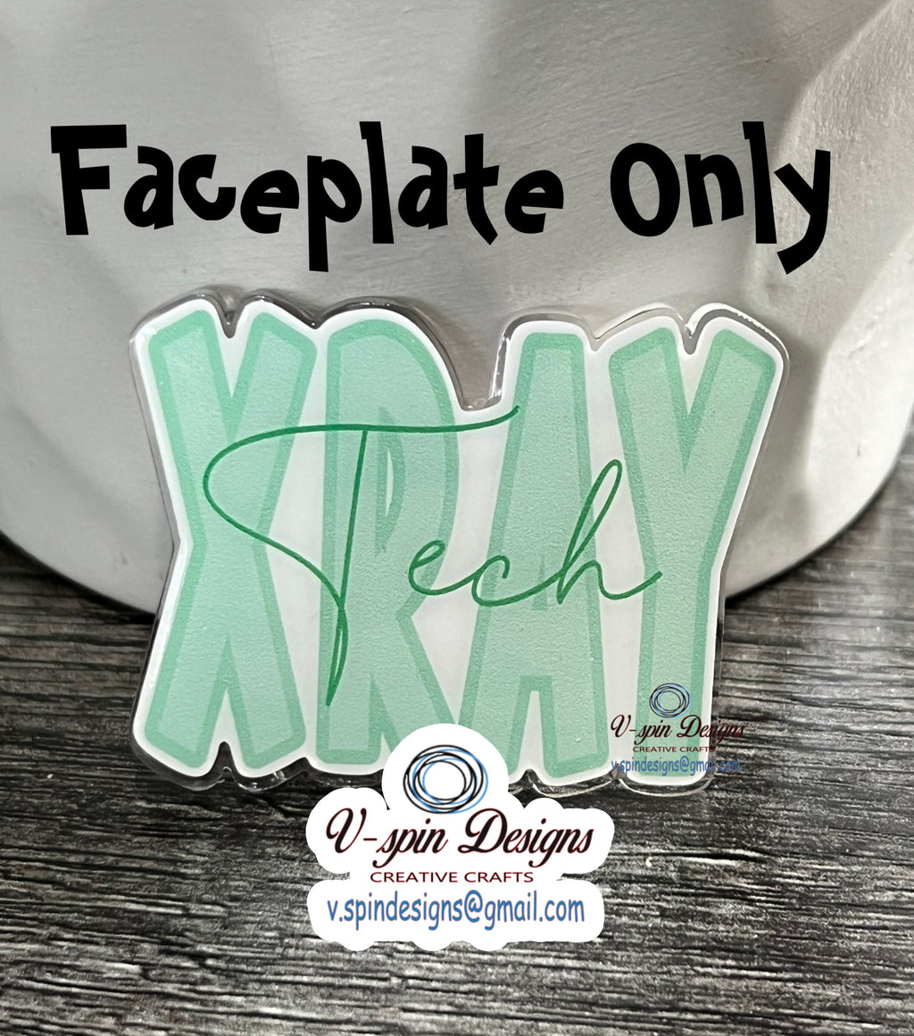 X-Ray Tech Badge Reel | Retractable Acrylic ID Holder for Radiology