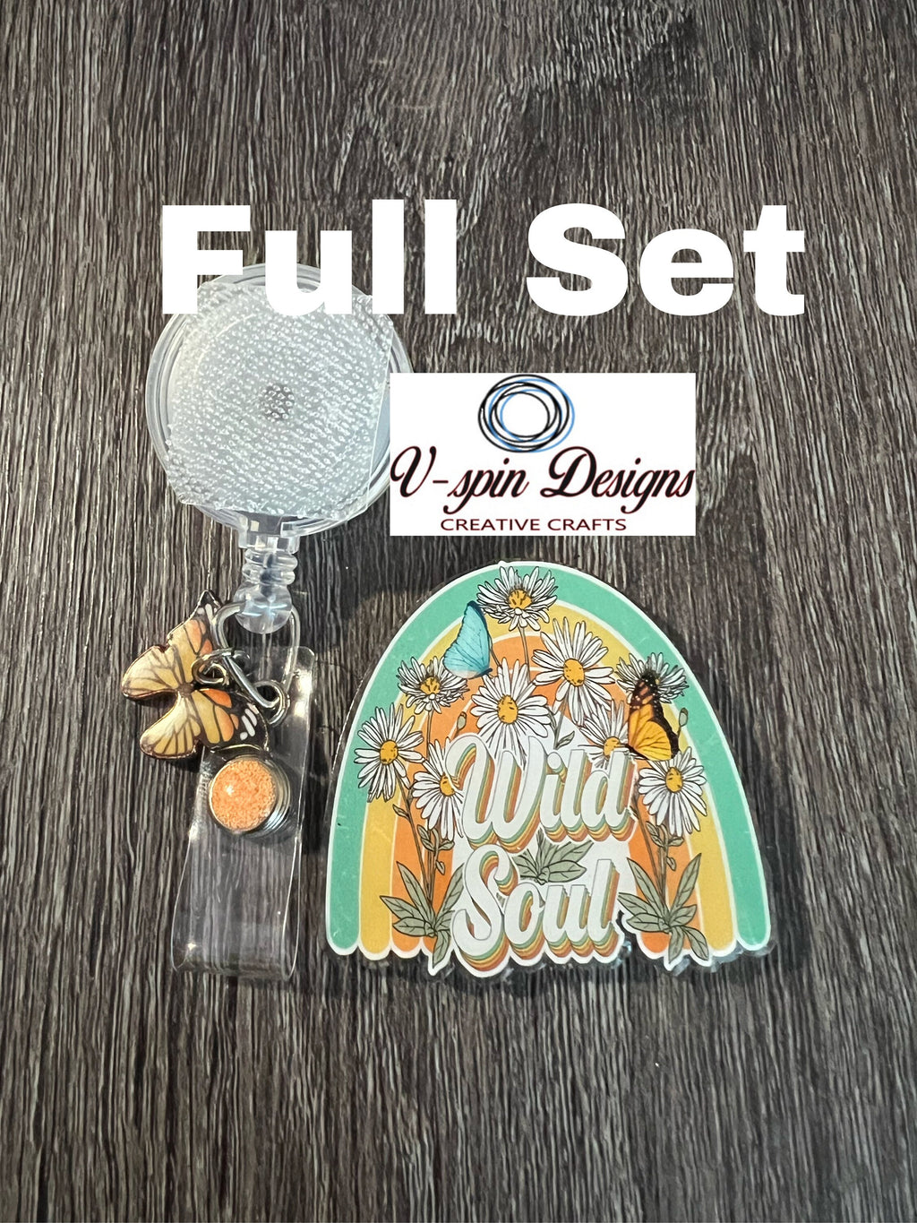 Wild Soul badge reel/ID Holder/nurses/teachers/badge holder/hippie badge reels