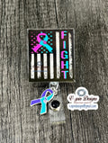 Suicide Prevention “FIGHT” badge reel/ID Holder/nurses/teachers/support/awareness