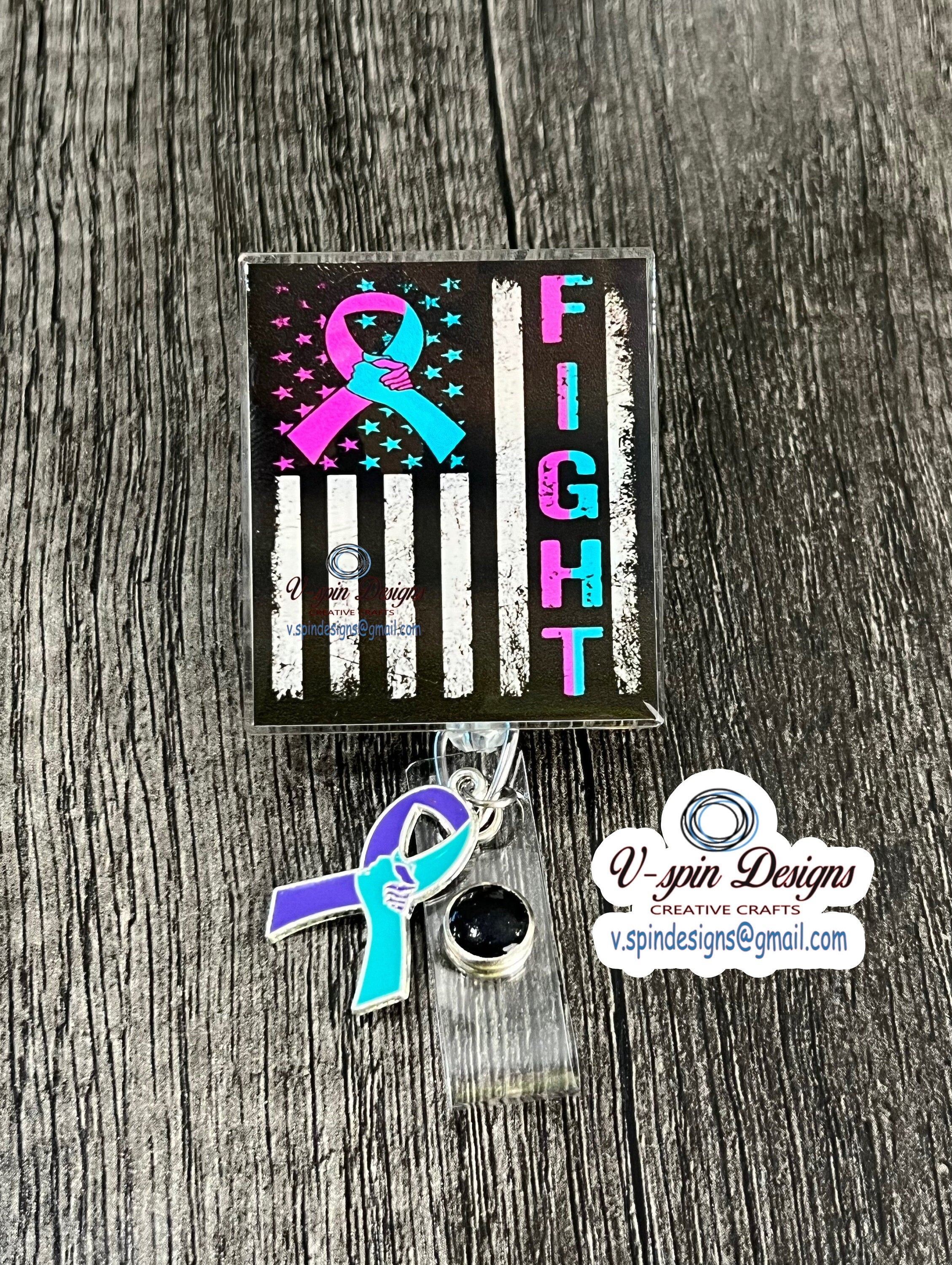 Suicide Prevention “FIGHT” badge reel/ID Holder/nurses/teachers/support/awareness