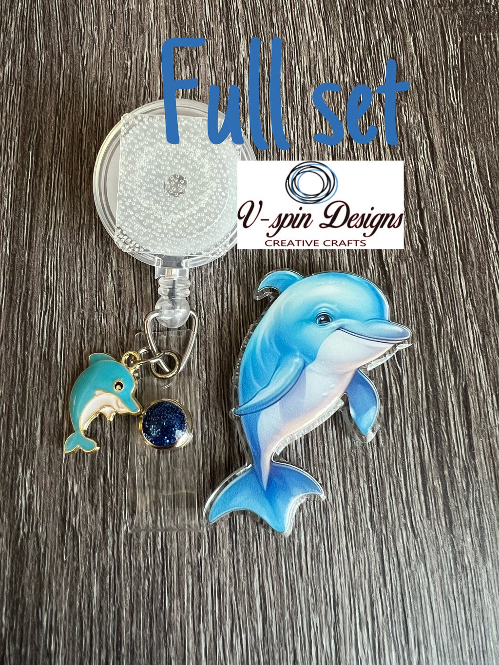 Cute Dolphin retractable badge reel/ID holder/nurse/card holder/teachers/ocean/summer badge reels